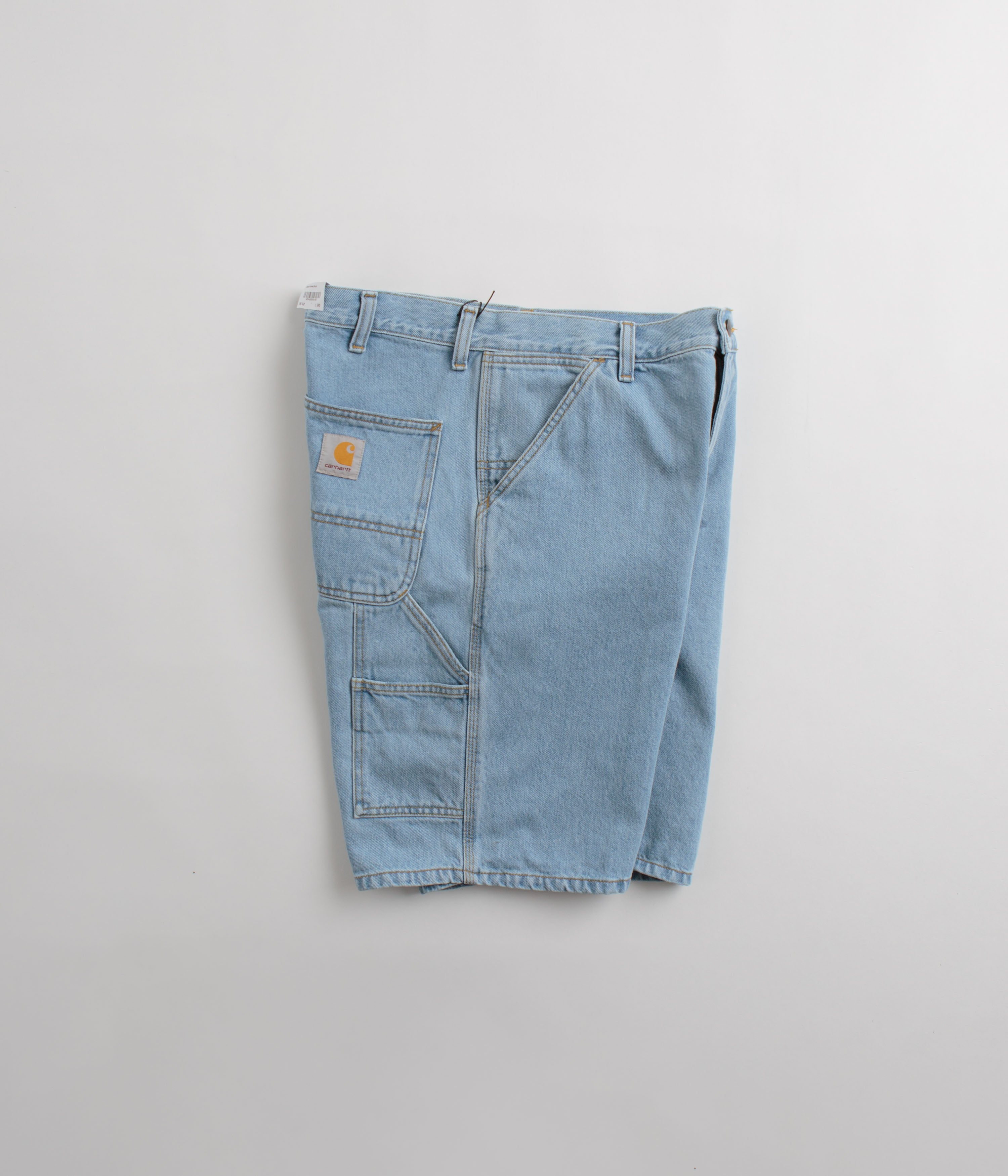 Carhartt Single Knee Shorts - Stunning Heavy Stone Bleached Blue