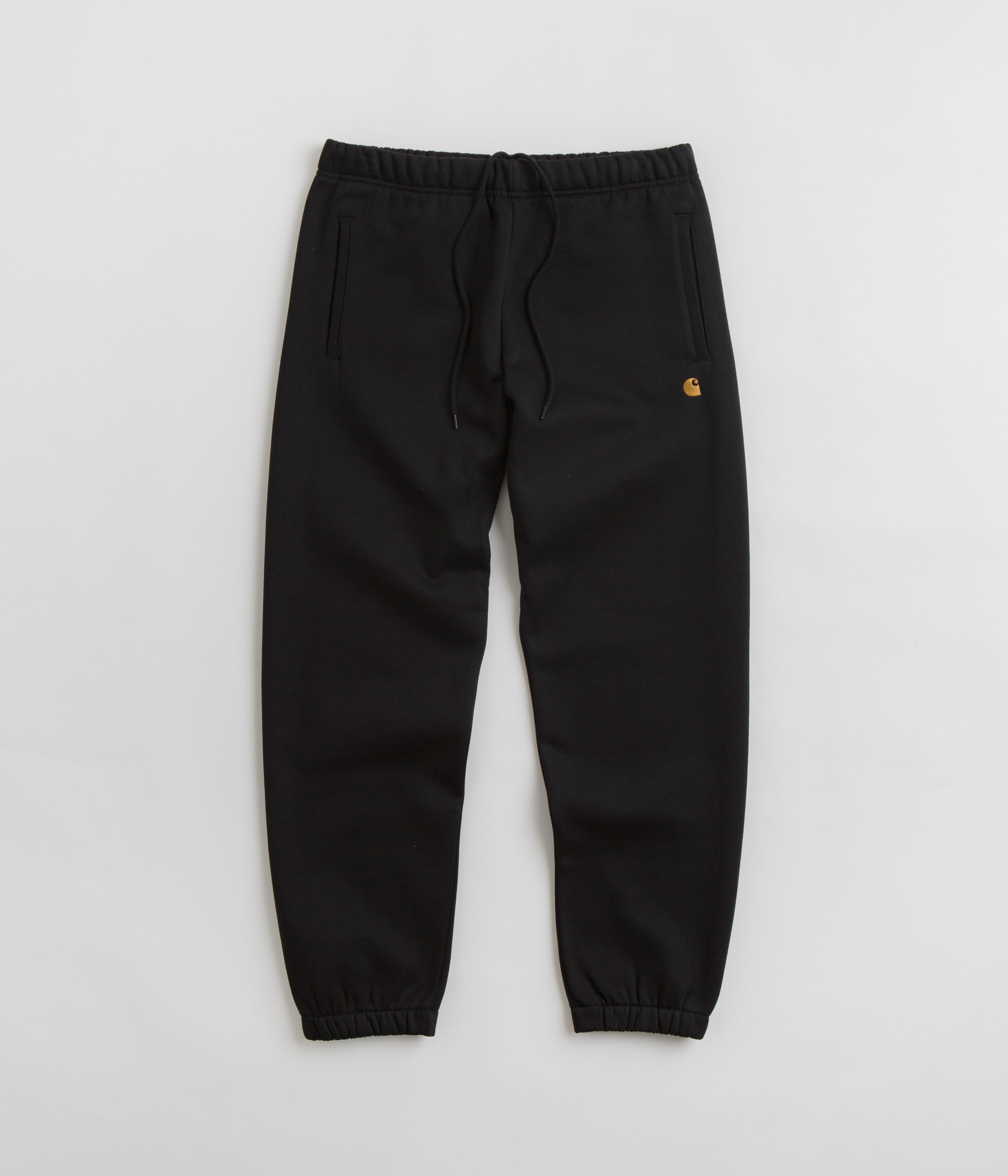 Carhartt Chase Sweatpants - Black / Gold / Black