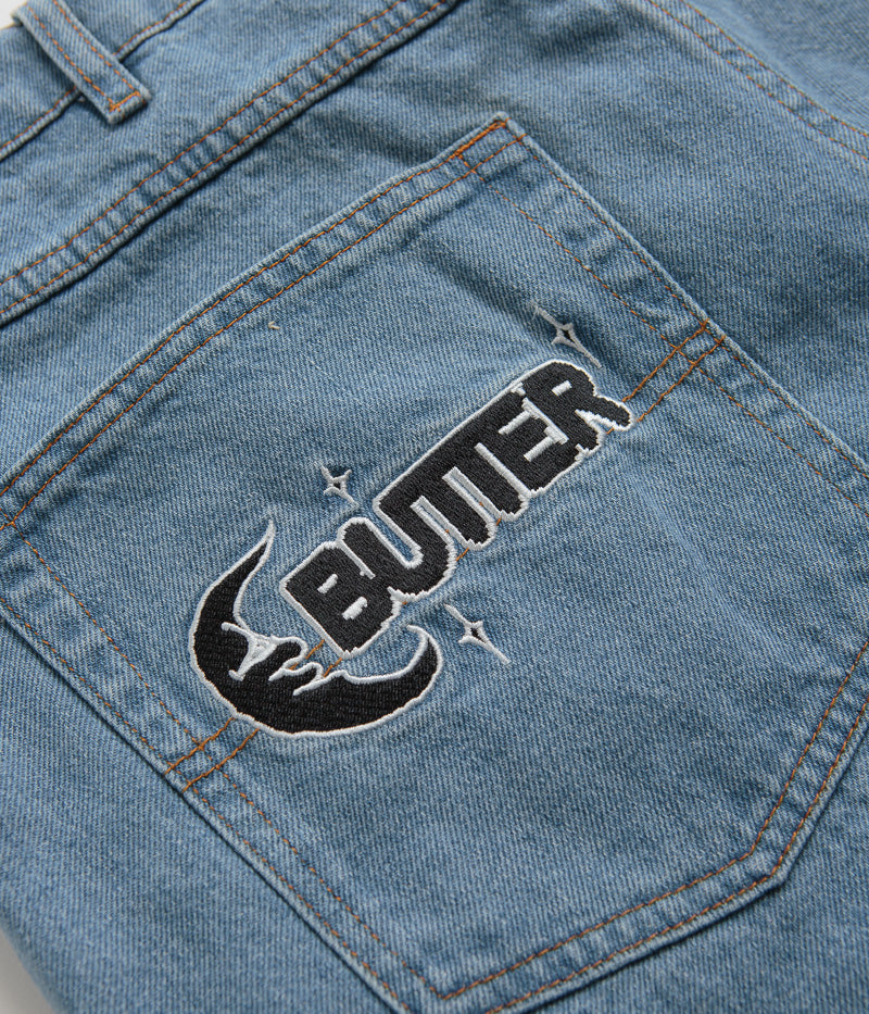 Butter Goods Critter - Washed Indigo Baggy Denim Shorts: A Must - Have!