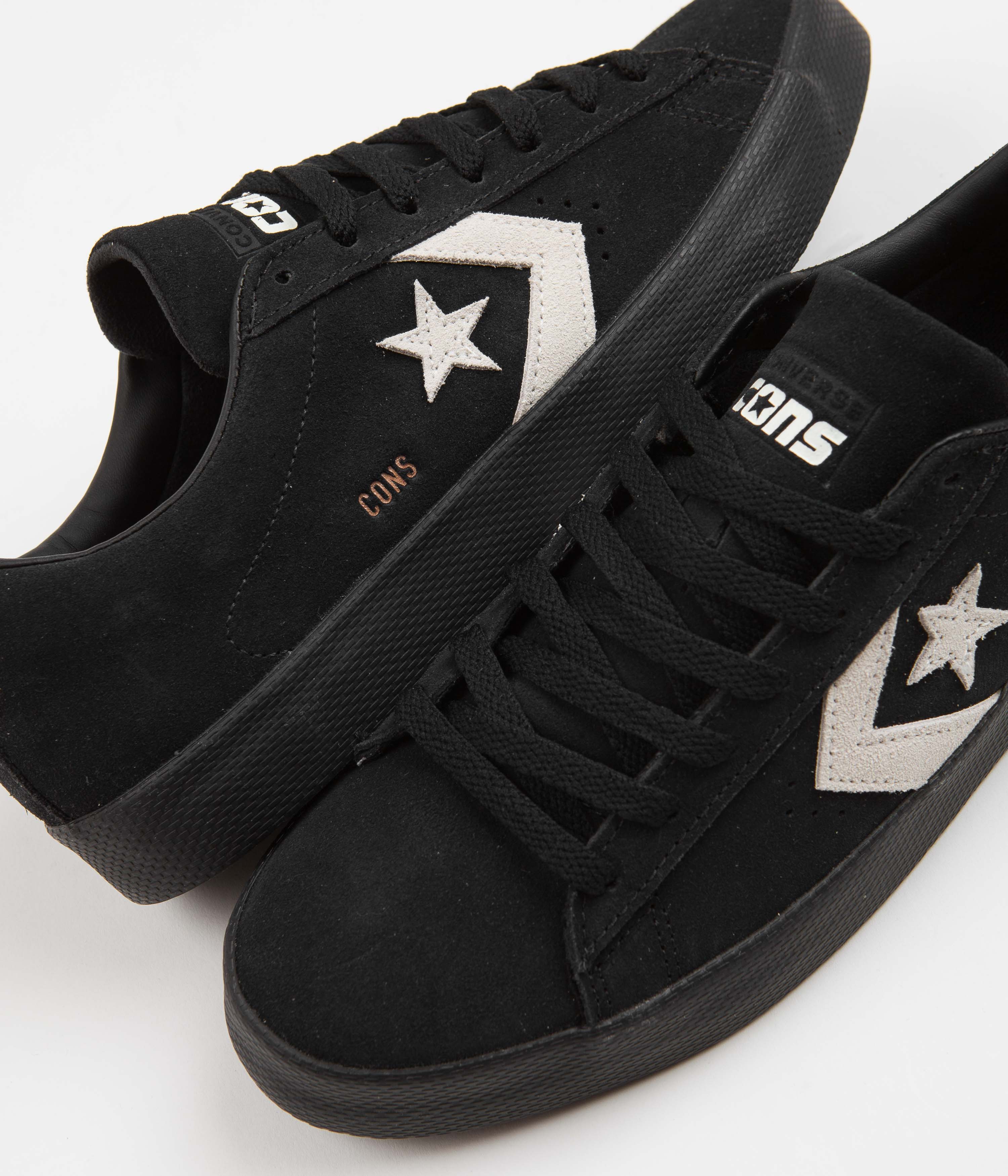 Converse Pro Leather Vulcanized Pro Ox Shoes - Stylish Black/Egret Combo