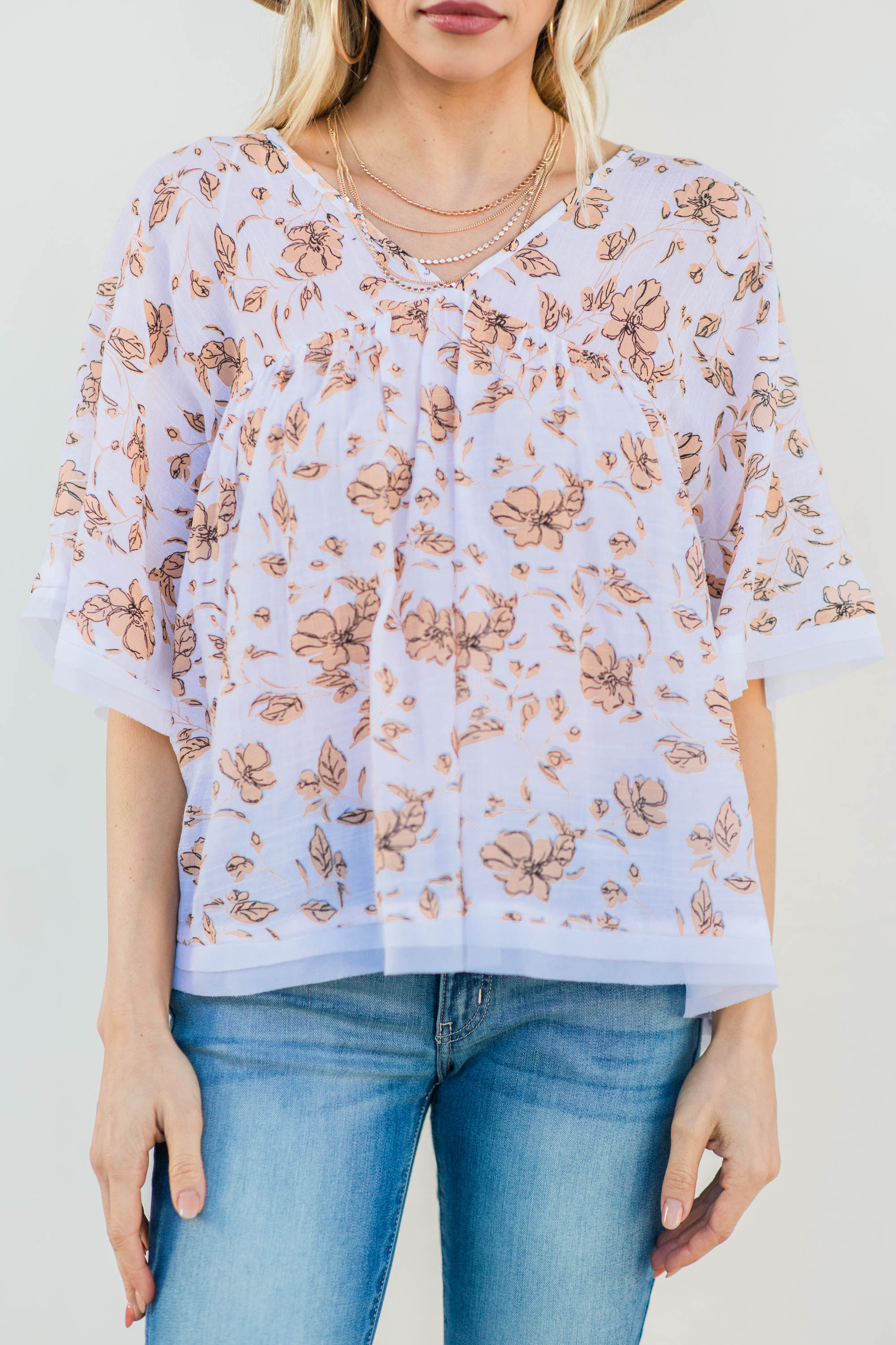 Vibrant Floral Babydoll Top: Feel Happy & Stylish!