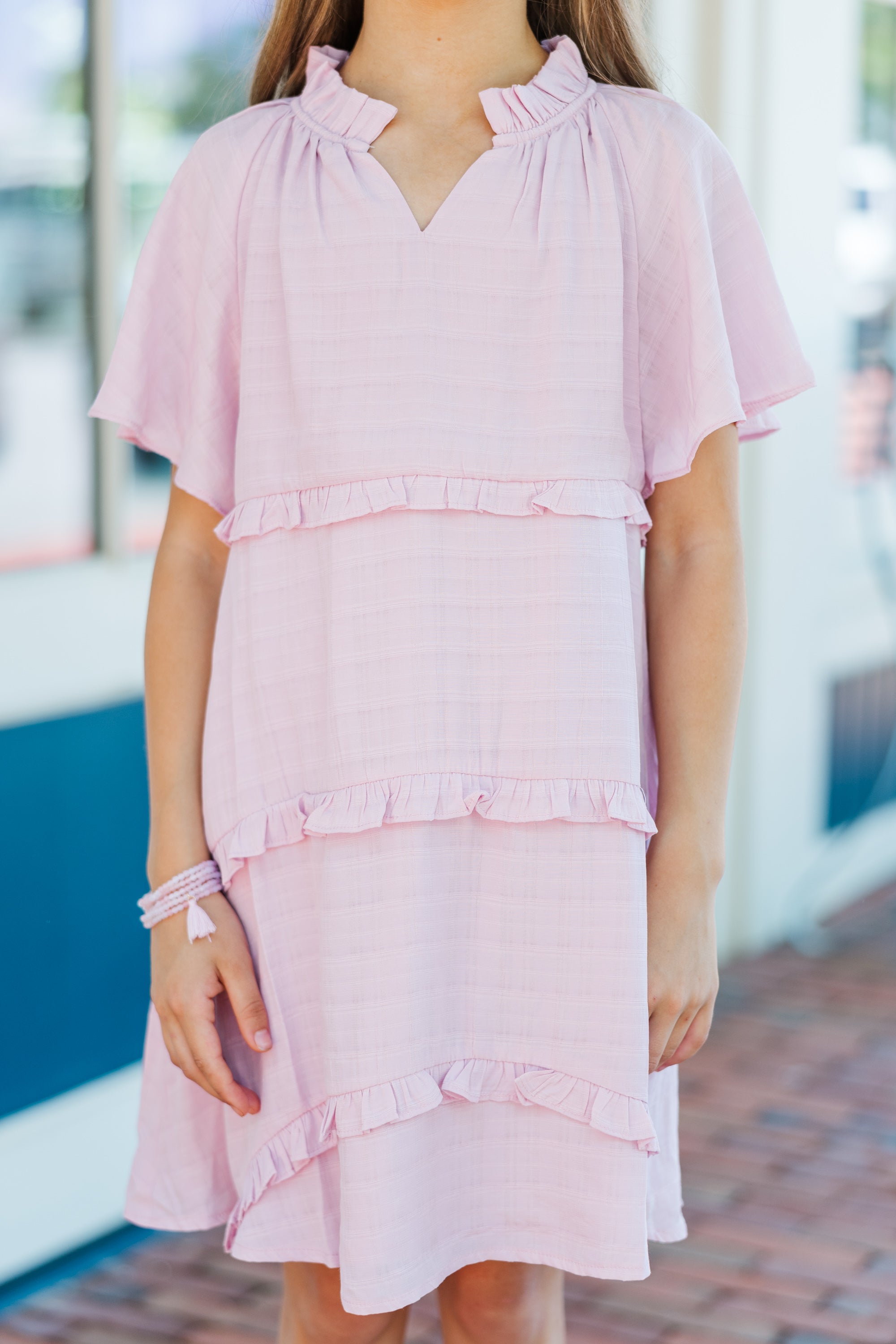 Girls' Perfectly You Light Pink Babydoll Dress: Be Yourself!