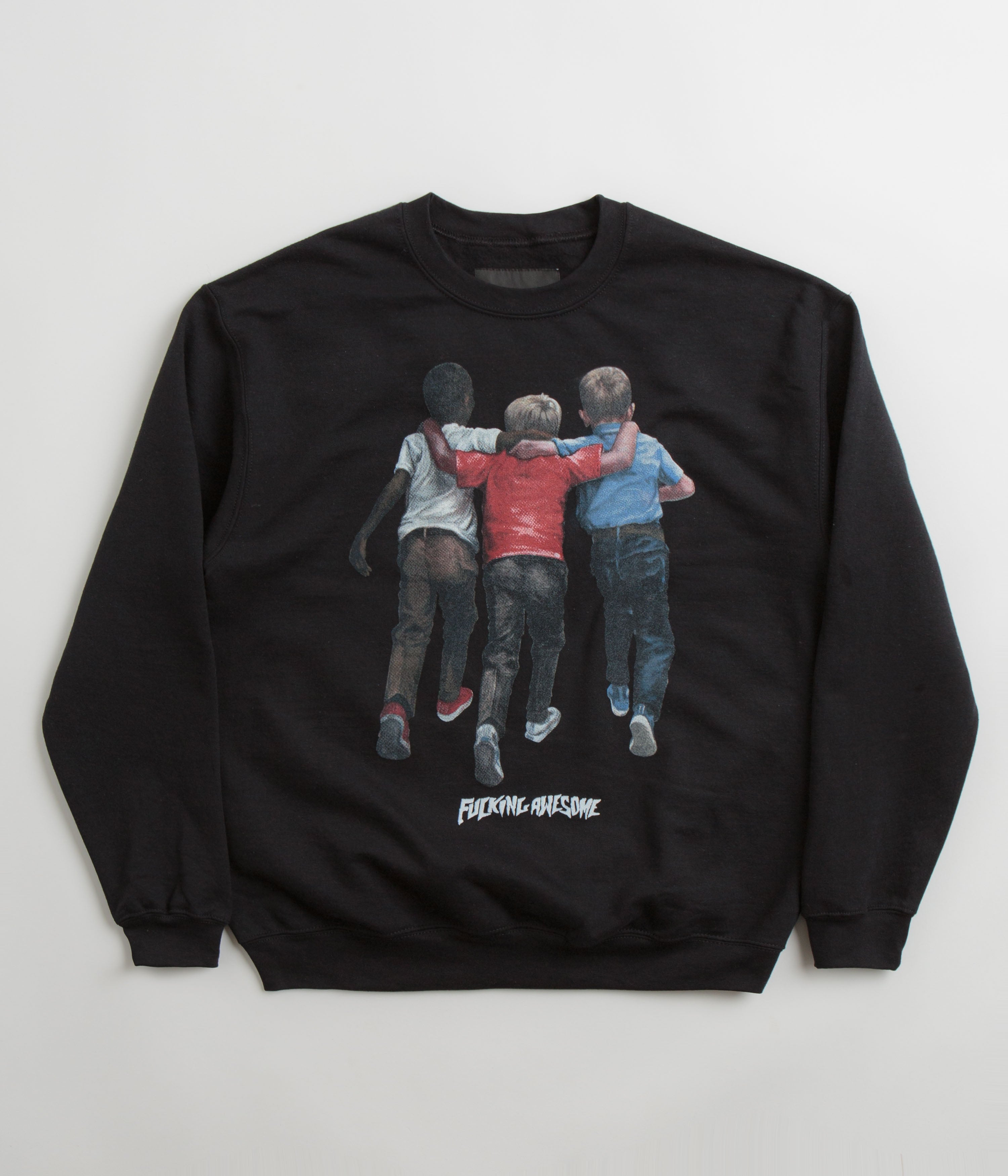 Fucking Awesome 'Kids Are Alright' Black Crewneck Sweatshirt - A Must - Have!