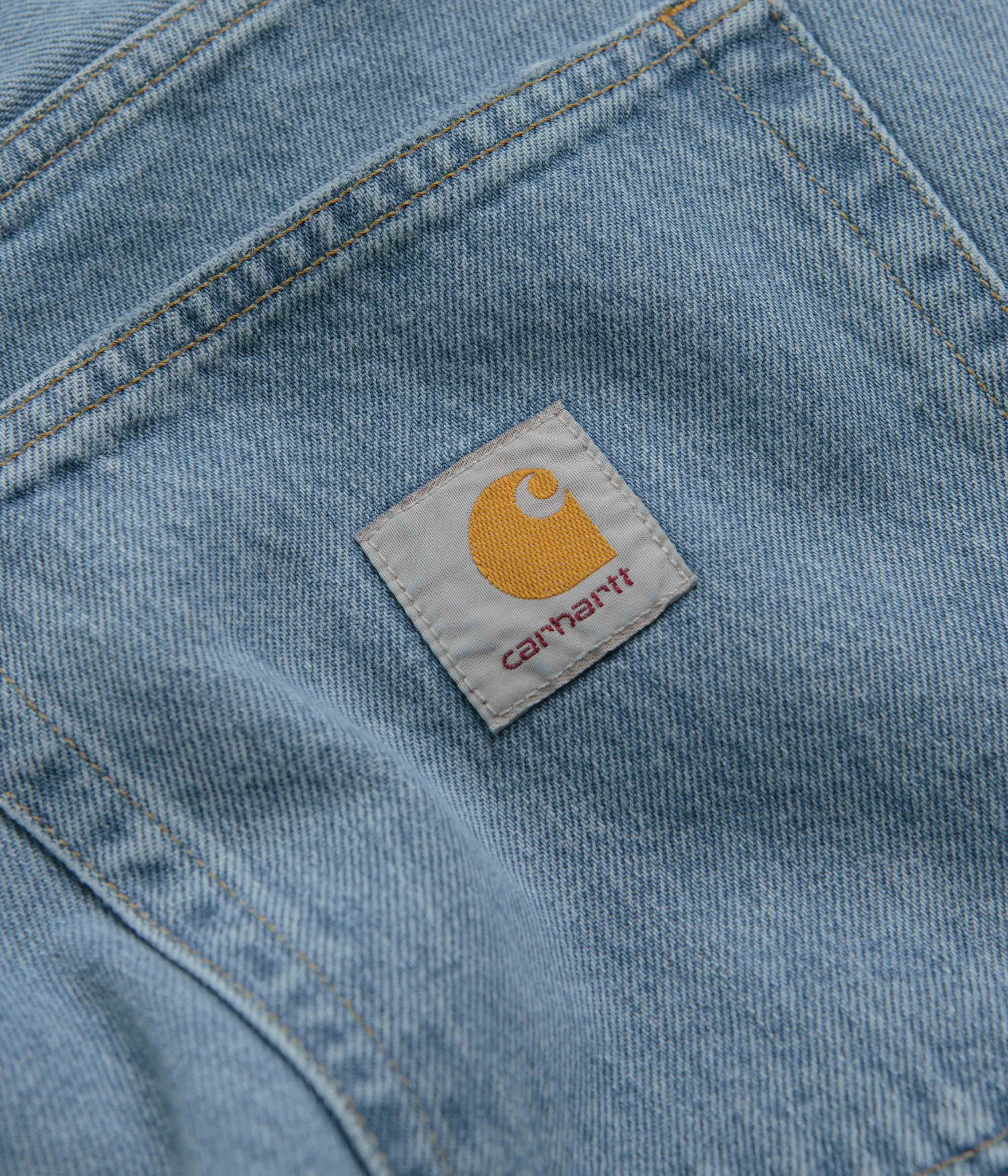 Carhartt Brandon Blue Stone Bleach Denim Pants - A Must - Have for Style Seekers