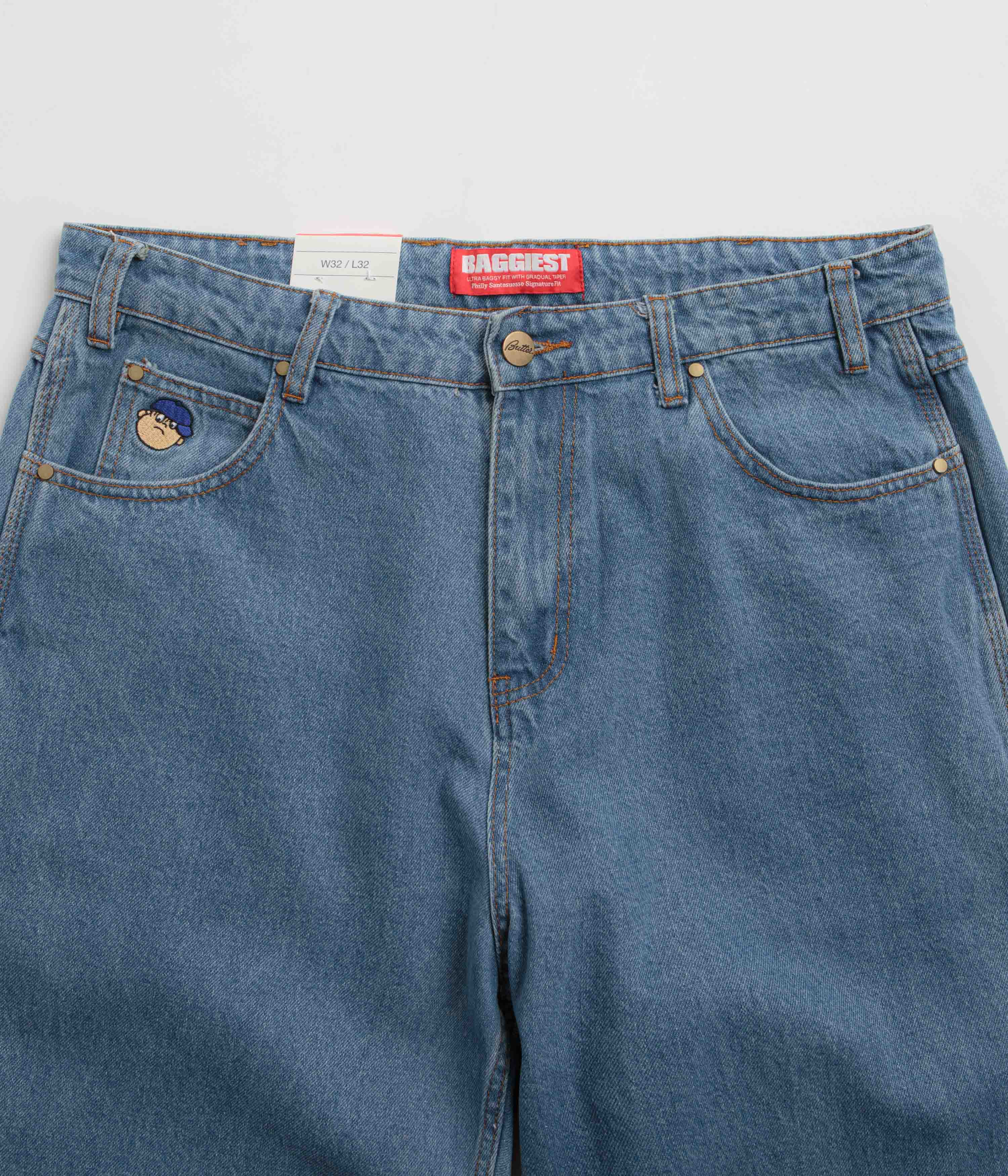 Butter Goods Santosuosso Washed Indigo Denim Pants - Ultra Baggy & Stylish