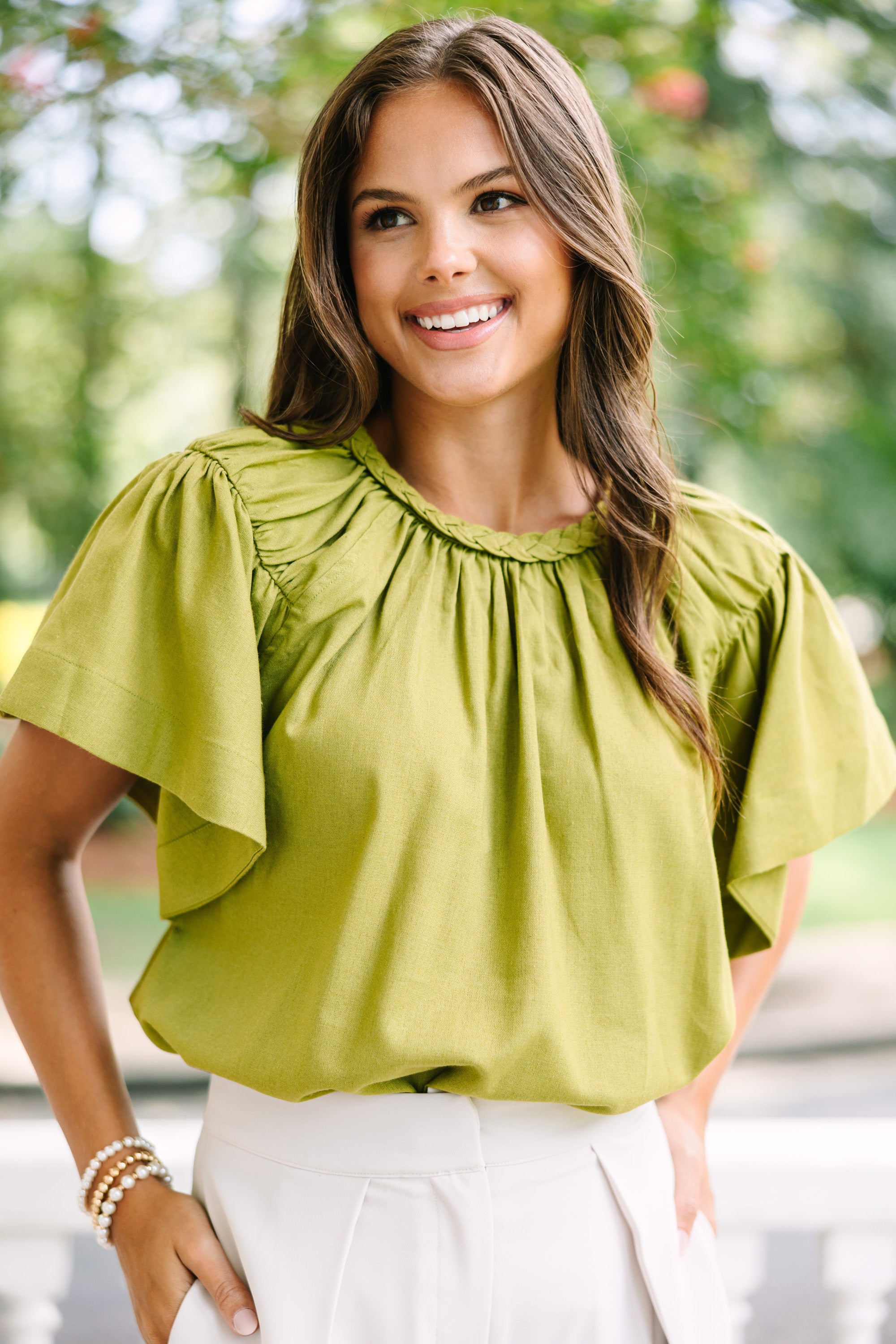 Good Times Olive Green Blouse: Your Seasonless Style Essential