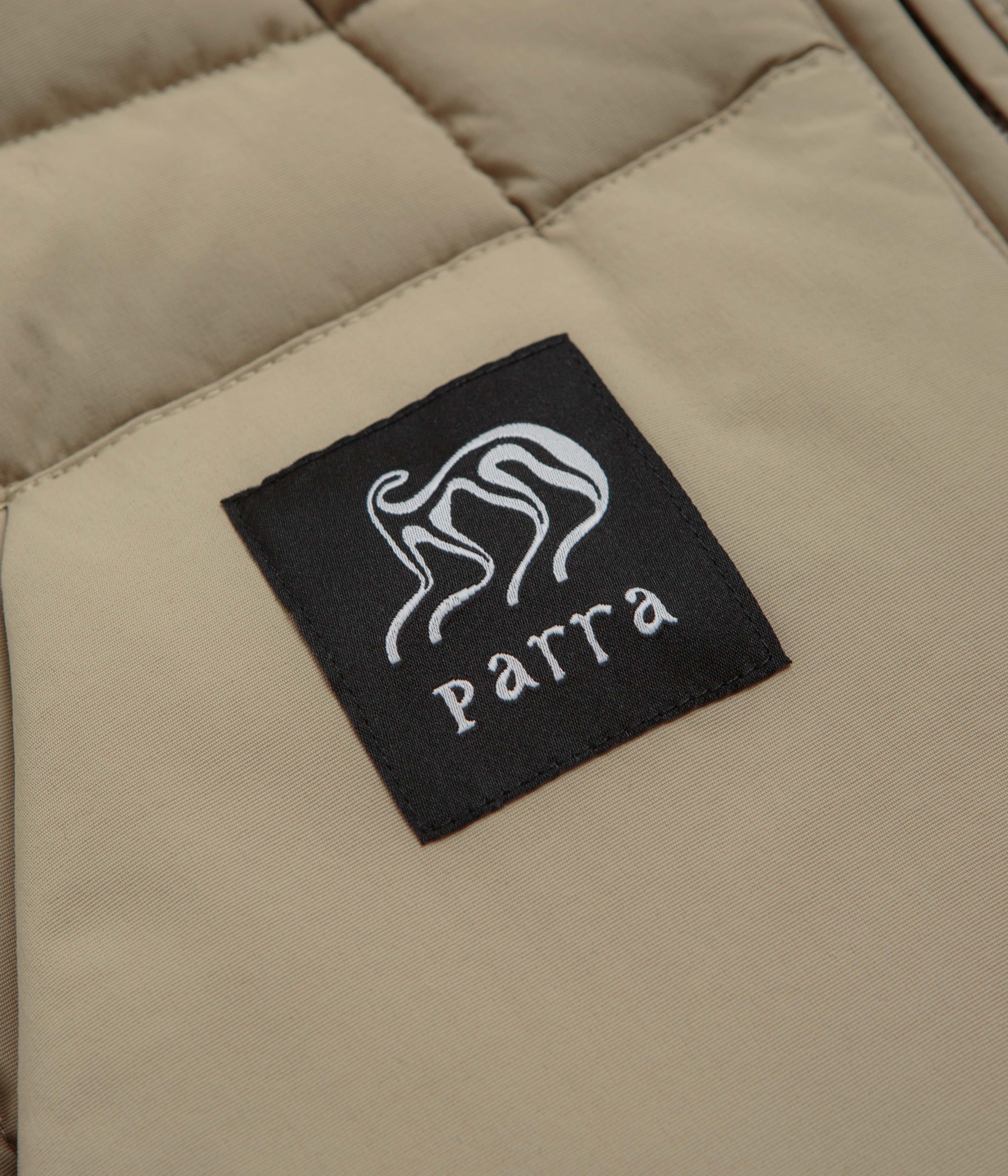 by Parra Tan Waved Alien Puffer Vest - A Fashion Statement!