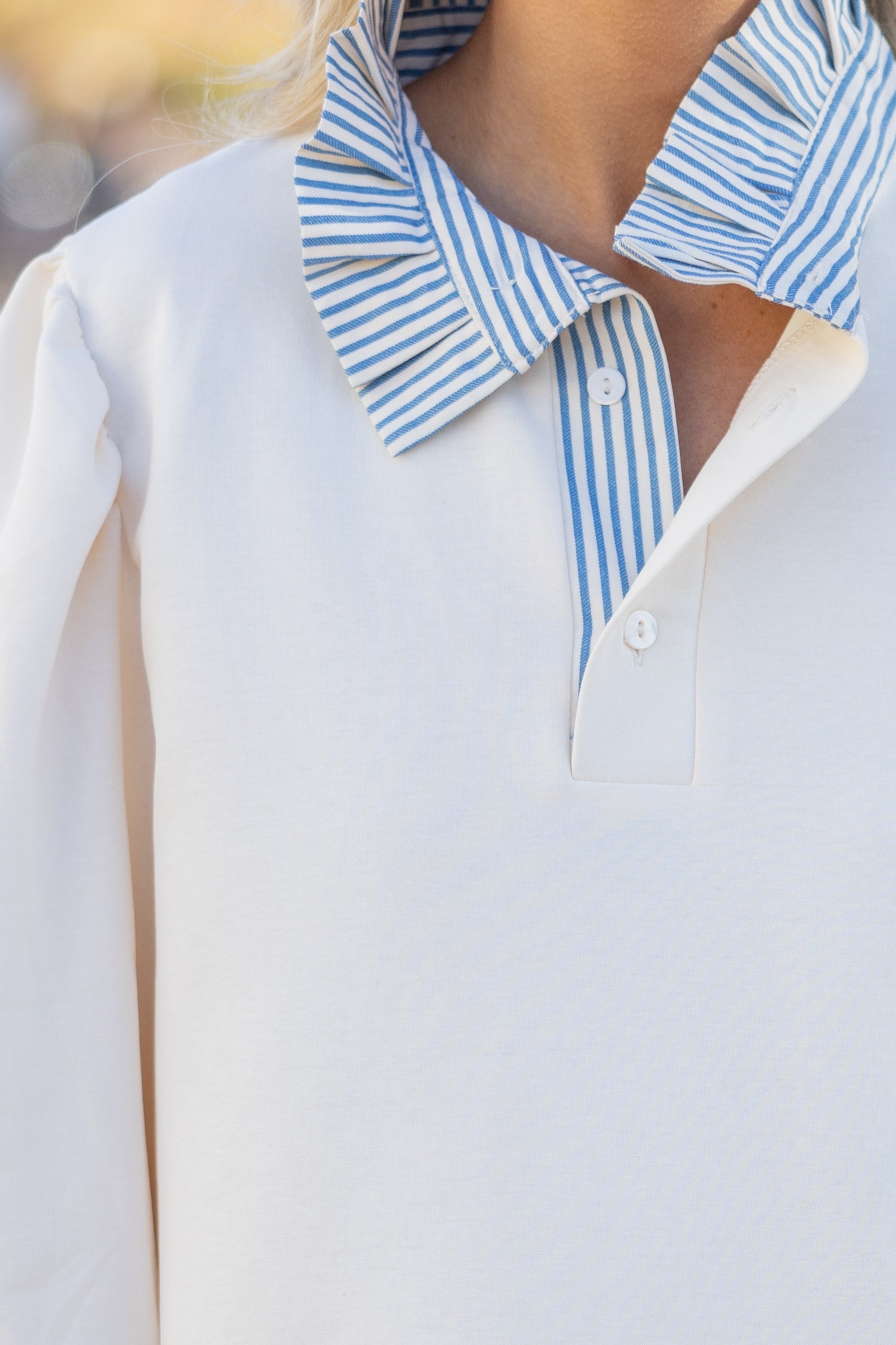 Stylish All In Order 3/4 Sleeve Cream Blouse - A Must-Have!