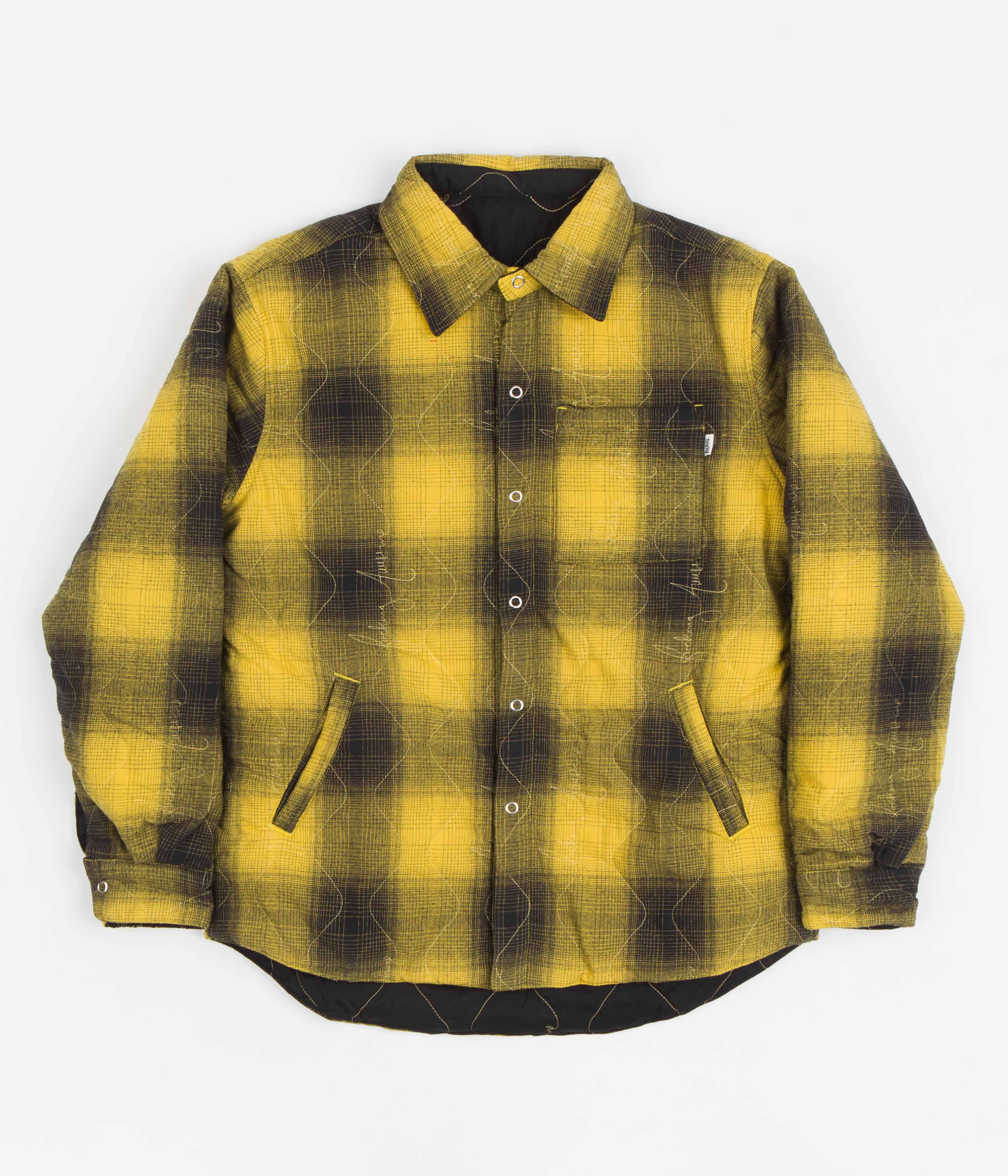 Fucking Awesome's Stunning Lightweight Reversible Flannel Jacket - Yellow/Black