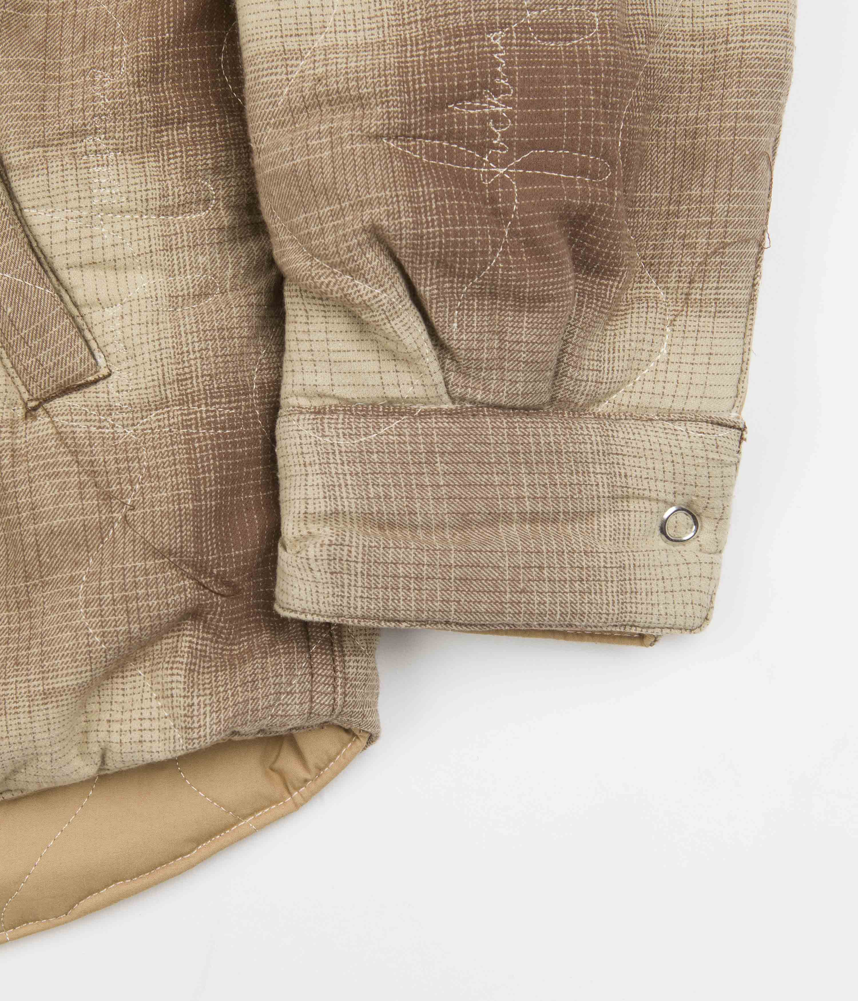 Fucking Awesome's Stunning Lightweight Reversible Flannel Jacket - Tan / Brown