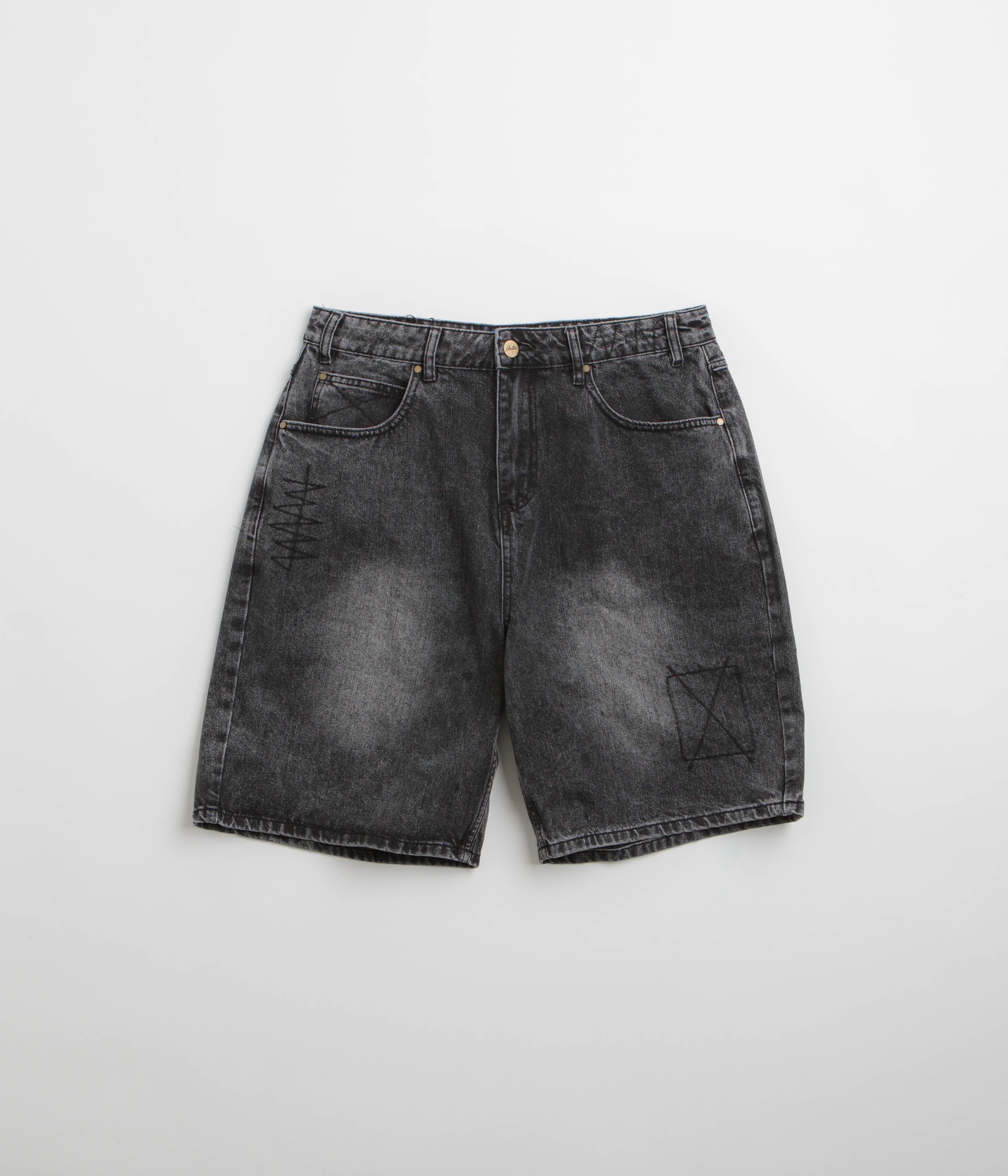 Butter Goods Distressed Grey Stitch Denim Shorts - A Must-Have!
