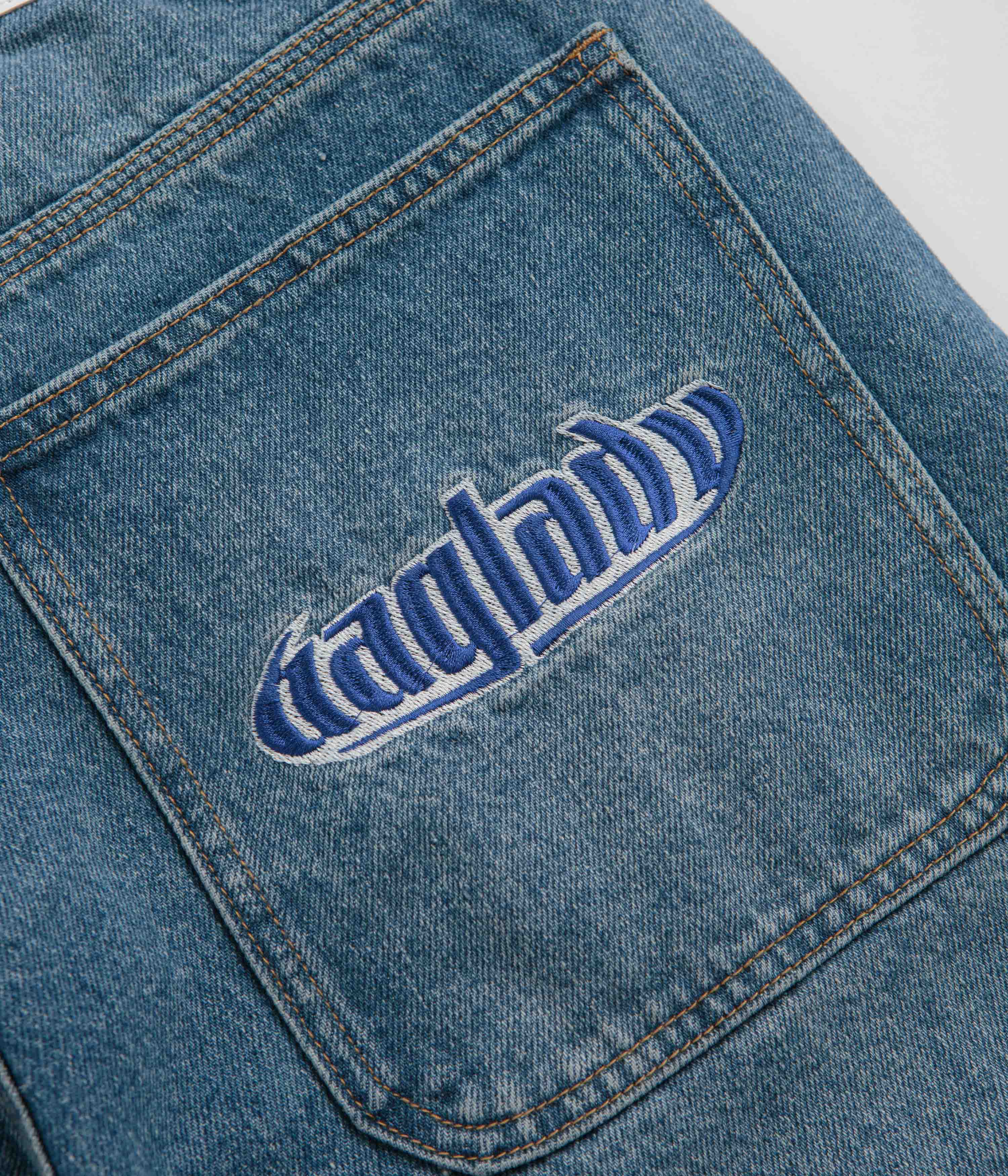 Baglady Acid Wash Warp Denim Shorts - A Trendy Unisex Must-Have