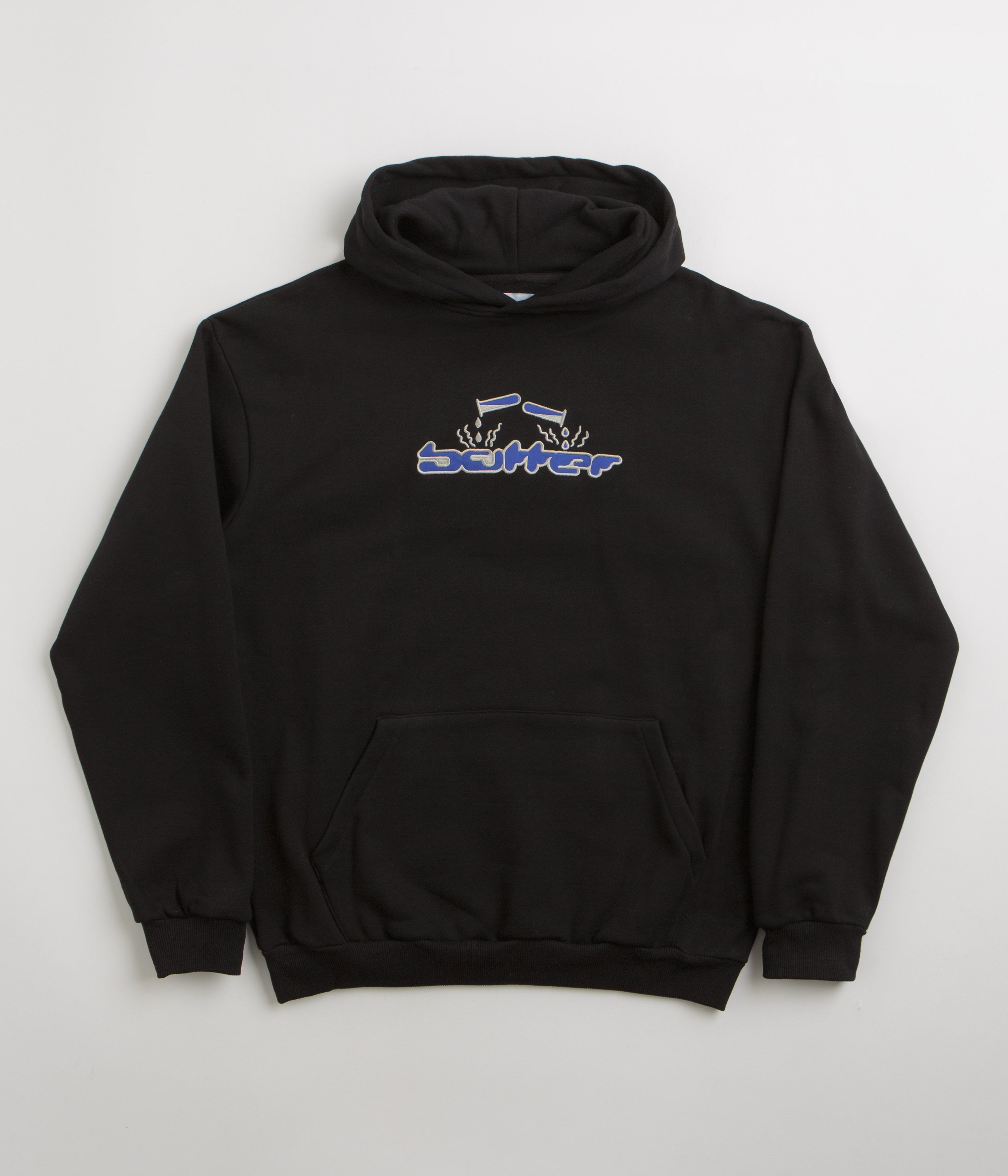 Butter Goods Black Corrosive Applique Hoodie - A Must - Have Fashion Piece