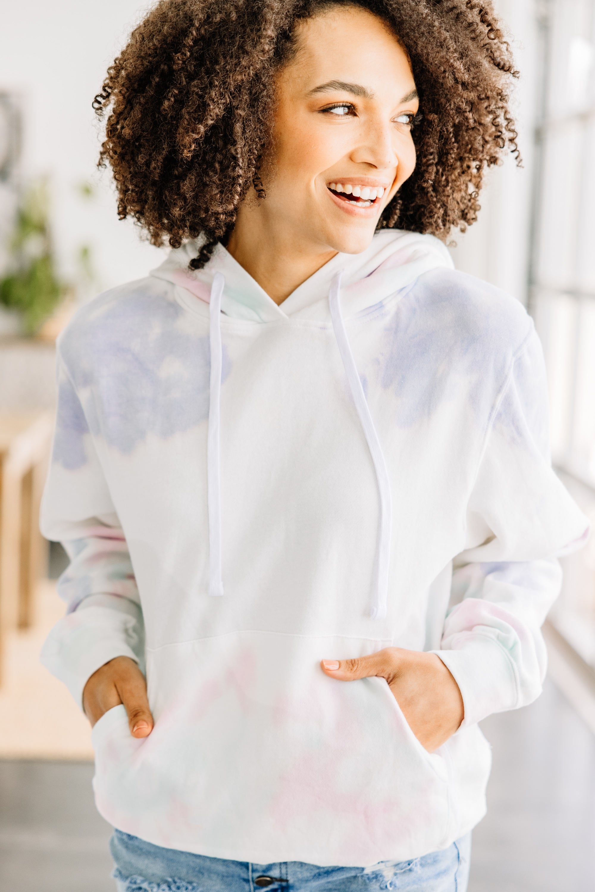 Enchanting Lavender Purple Tie - Dye Hoodie for Blissful Moments