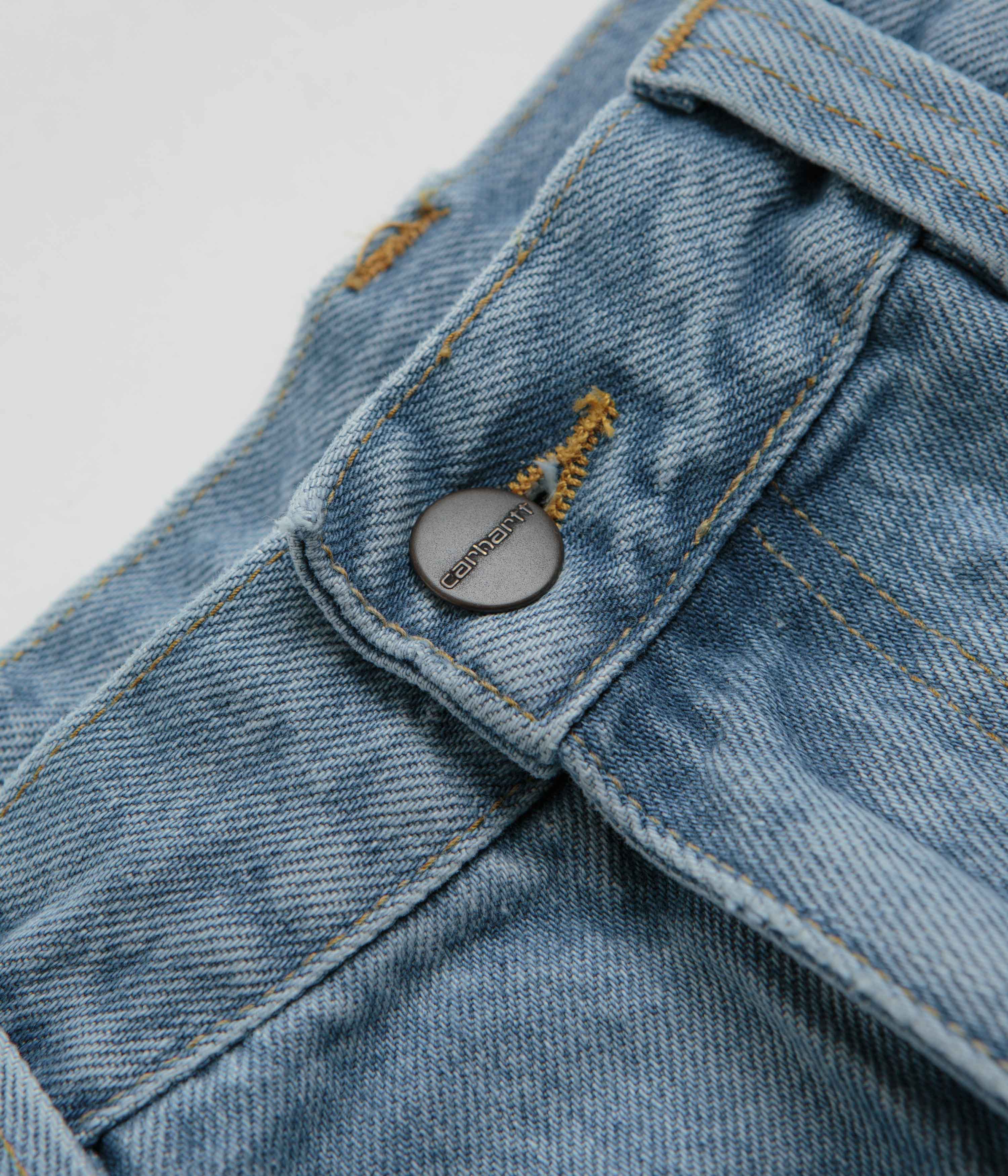 Carhartt Brandon Blue Stone Bleach Denim Pants - A Must - Have for Style Seekers