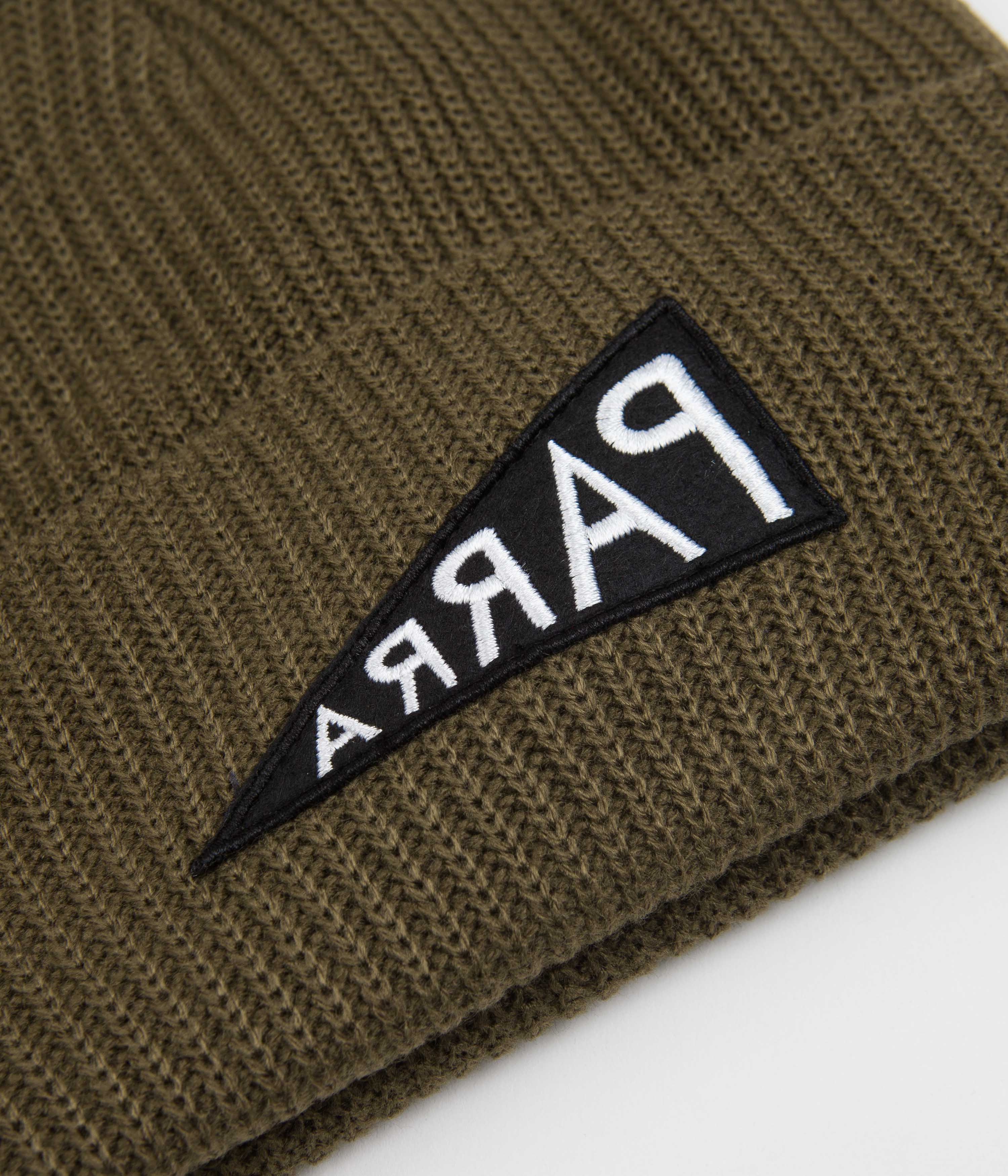 by Parra Camel Mirrored Flag Logo Beanie - A Fashion Statement