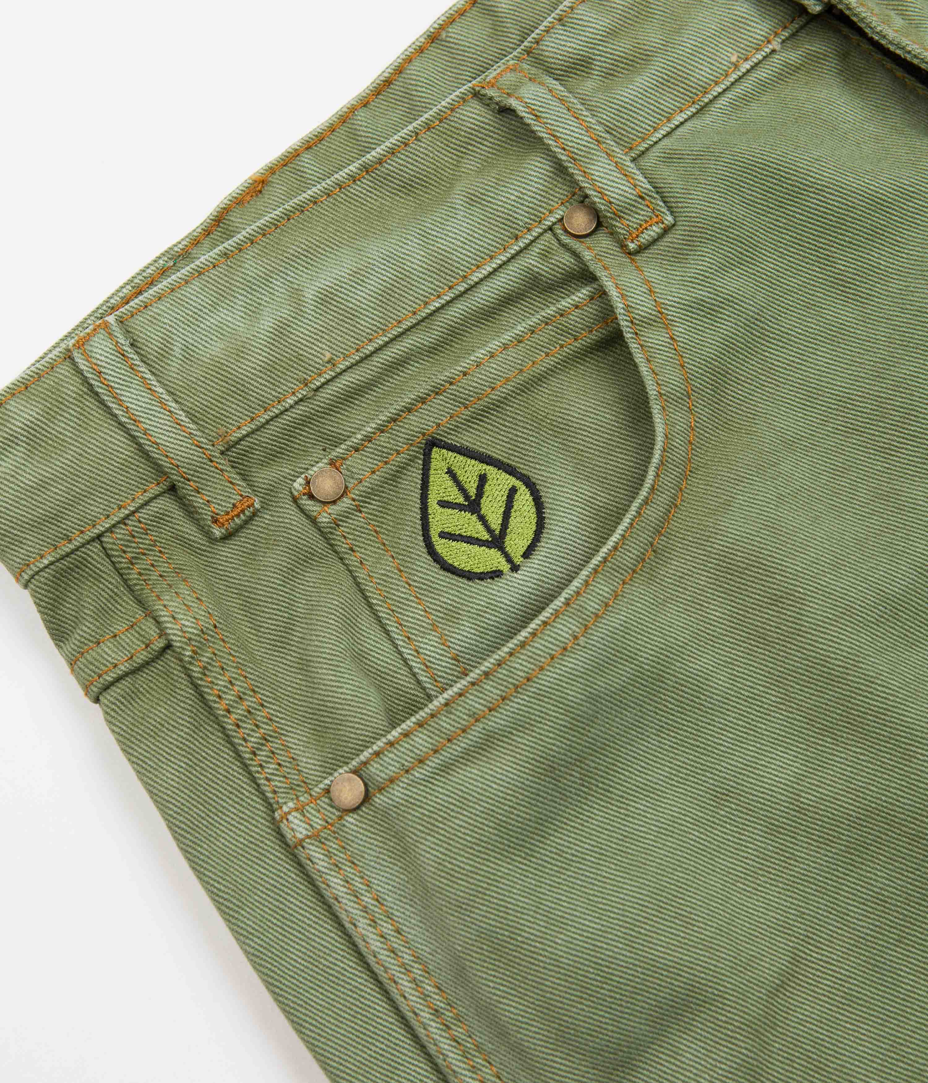Butter Goods Army Green Weathergear Heavyweight Jeans - A Skater's Dream