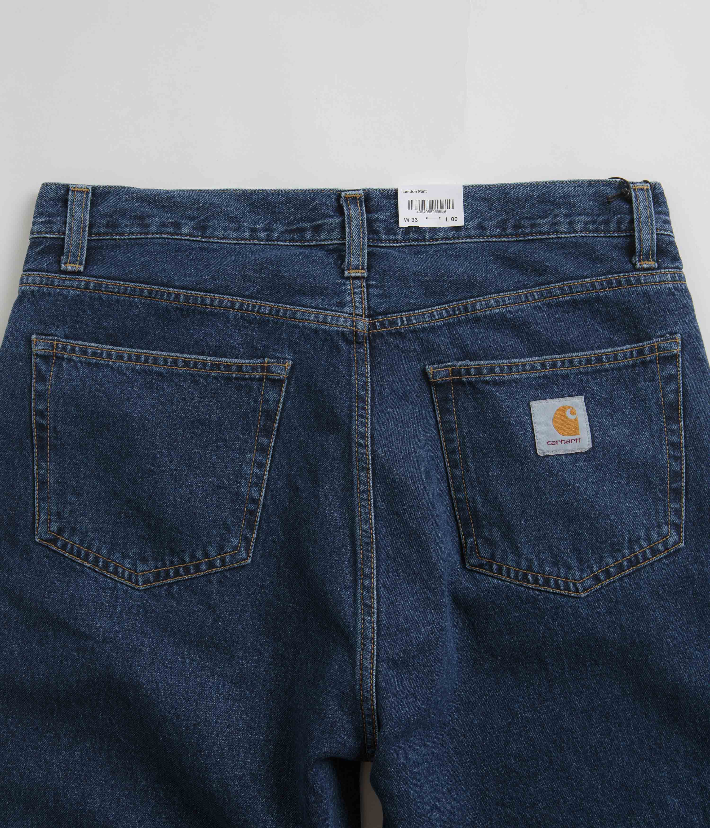 Carhartt Landon Blue Stone Washed Denim Pants - A Timeless Classic