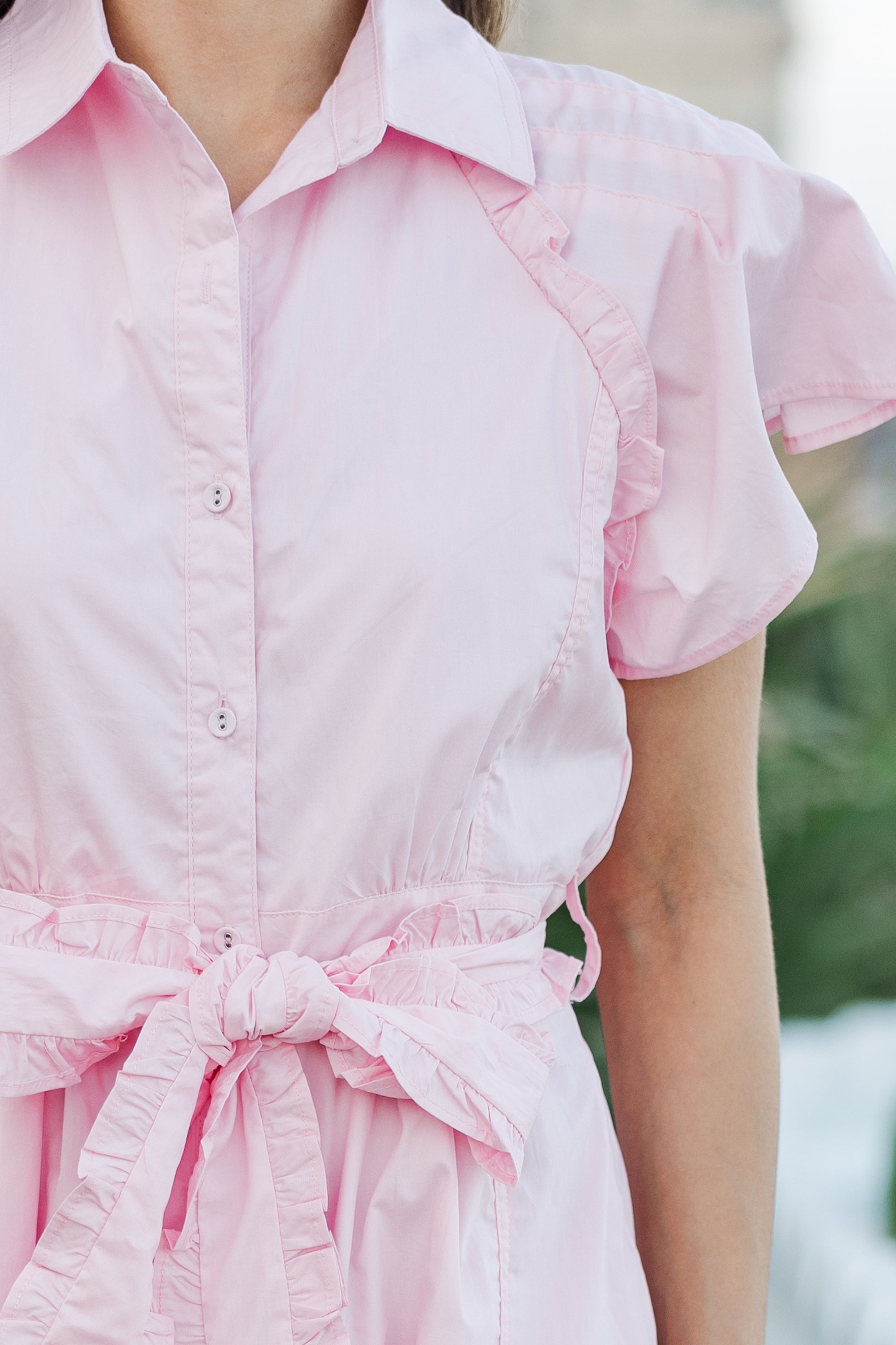 Enchanting All-In-A-Dream Pink Ruffled Midi Dress