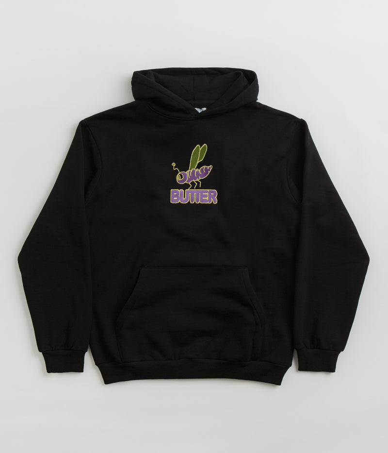 Butter Goods Black Dragonfly Embroidered Hoodie - A Must-Have!