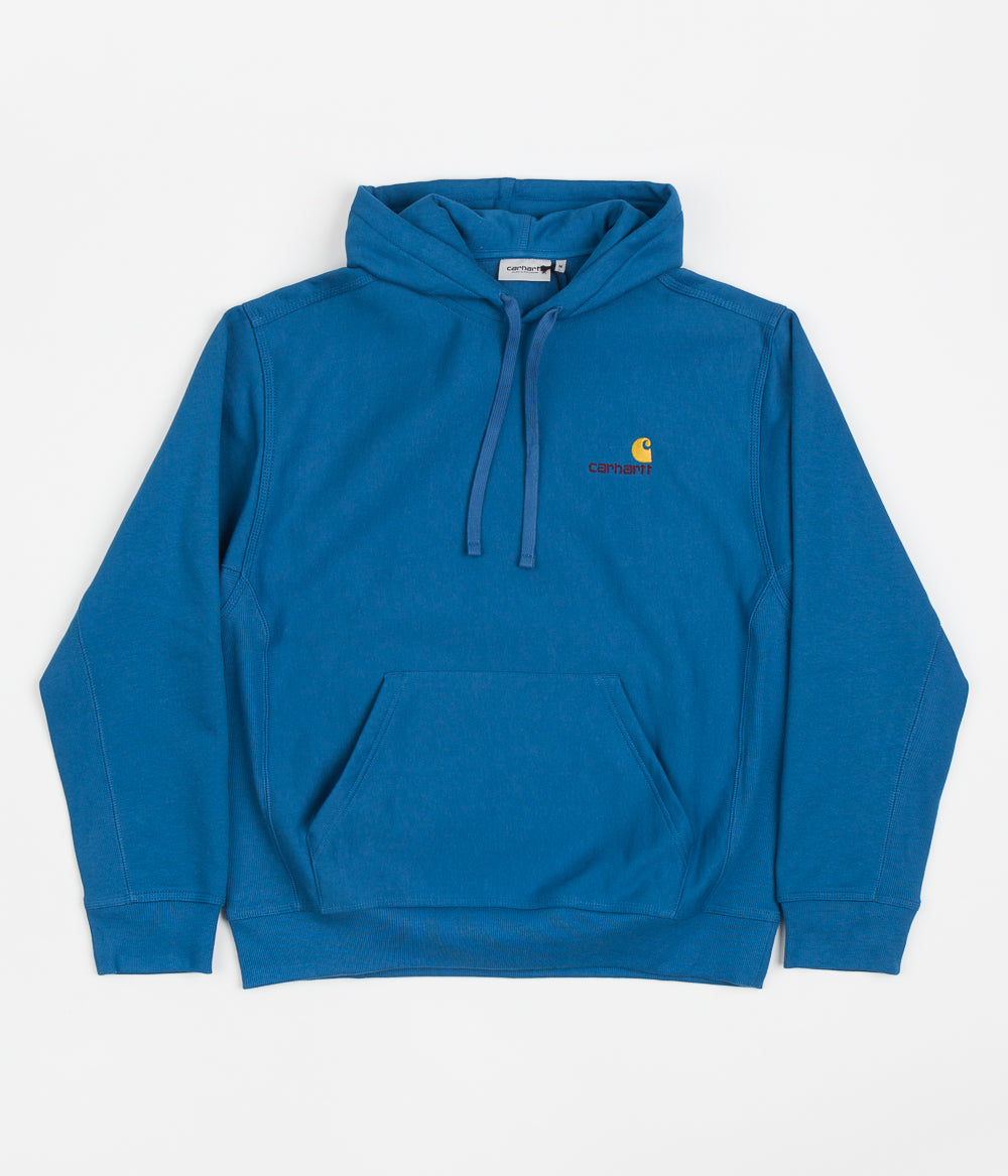 Carhartt American Script Hoodie - Stunning Amalfi Blue