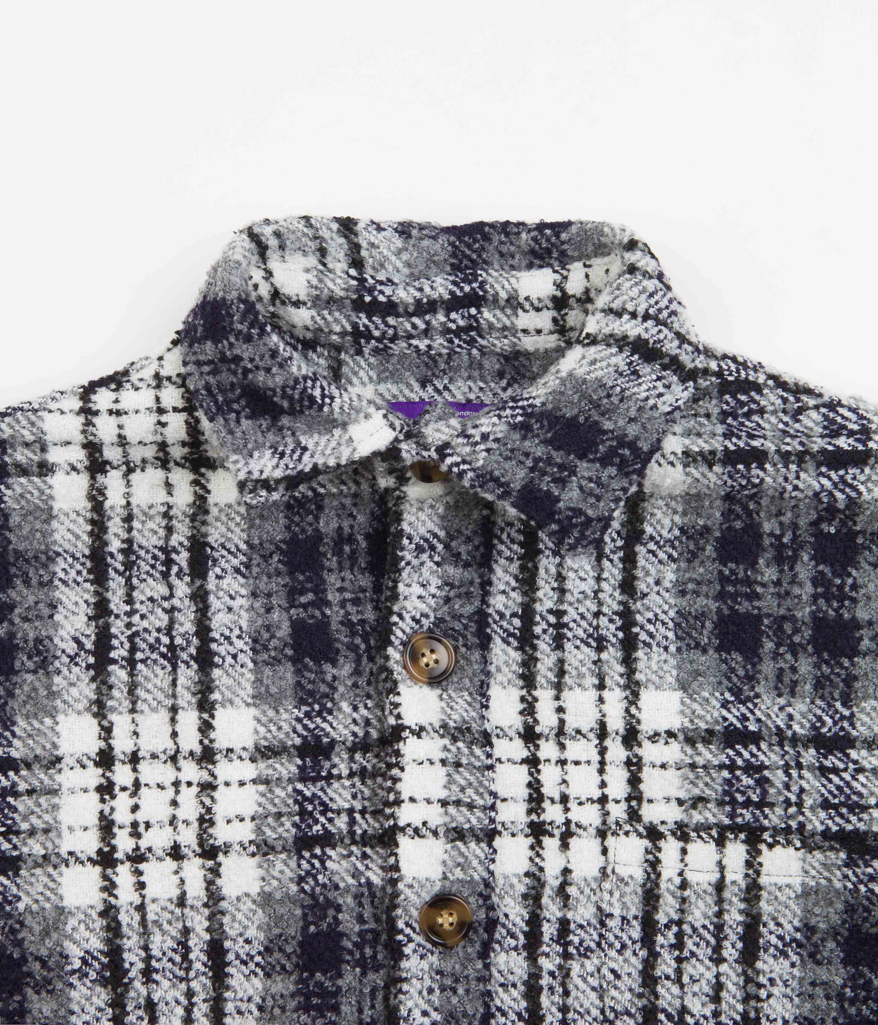 Fucking Awesome Navy/White Heavy Flannel Overshirt - A Must-Have!