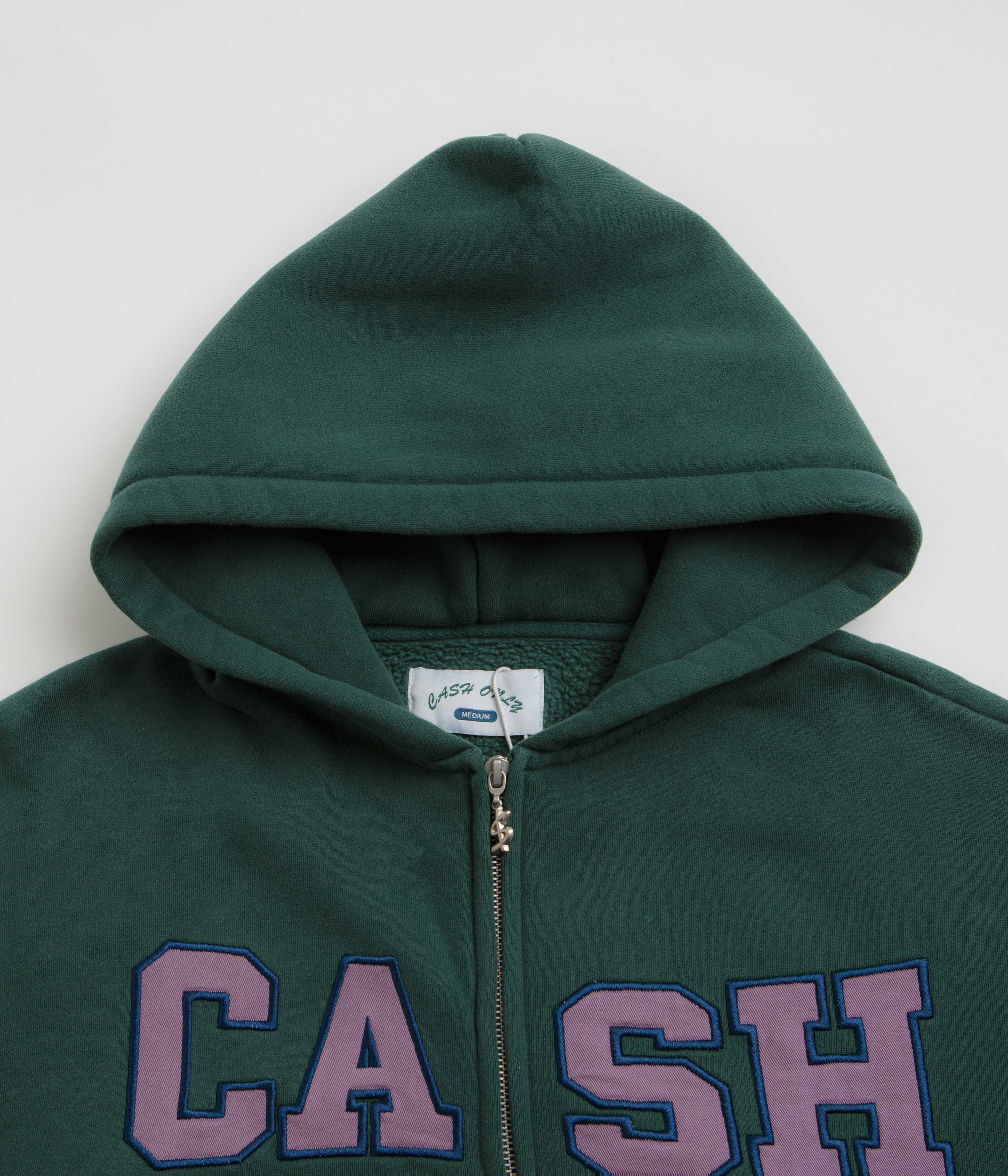 Cash Only Campus Zip-Thru Hoodie - Washed Forest: A Stylish Must-Have!