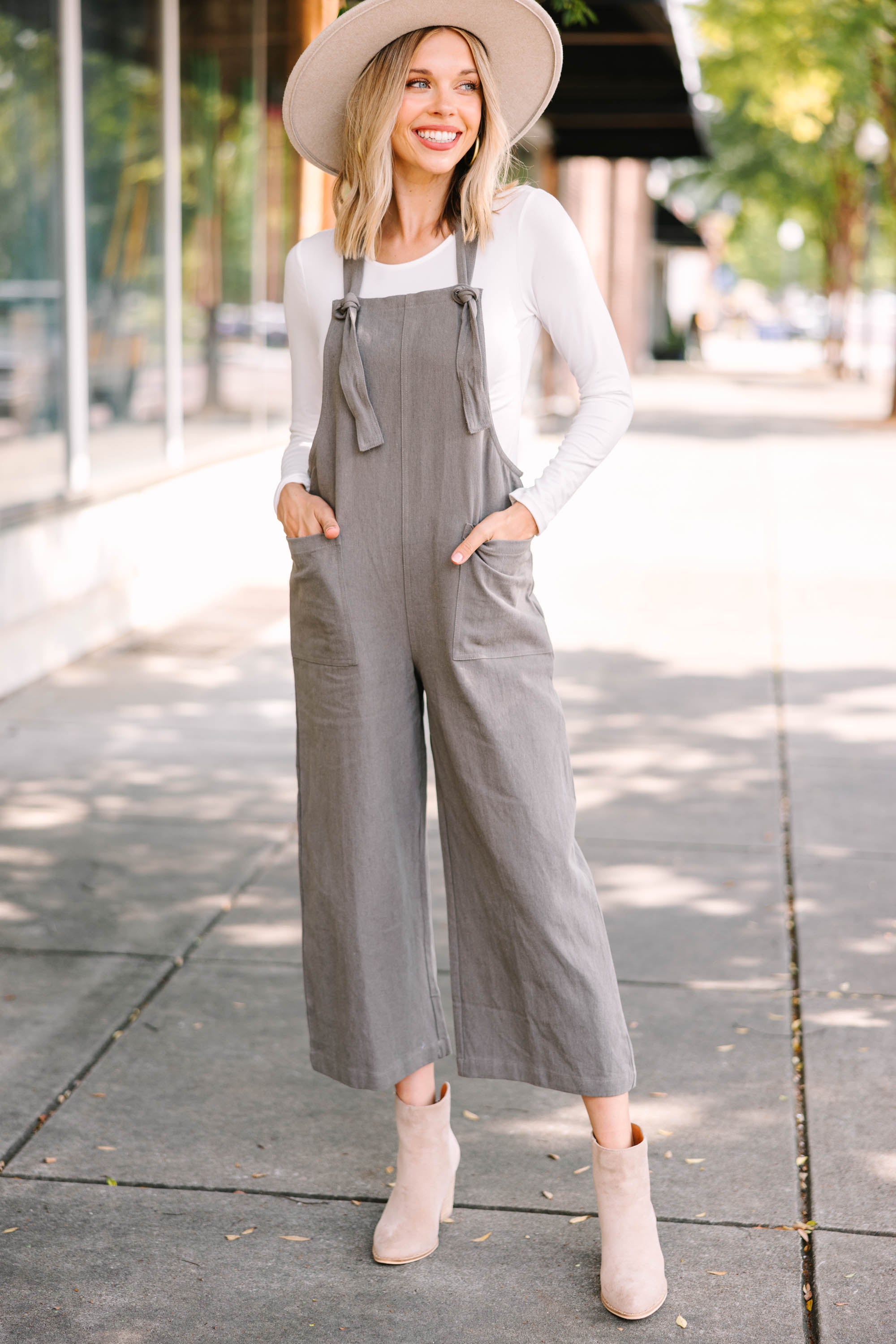 Charcoal Gray Jumpsuit - Have a Blast!