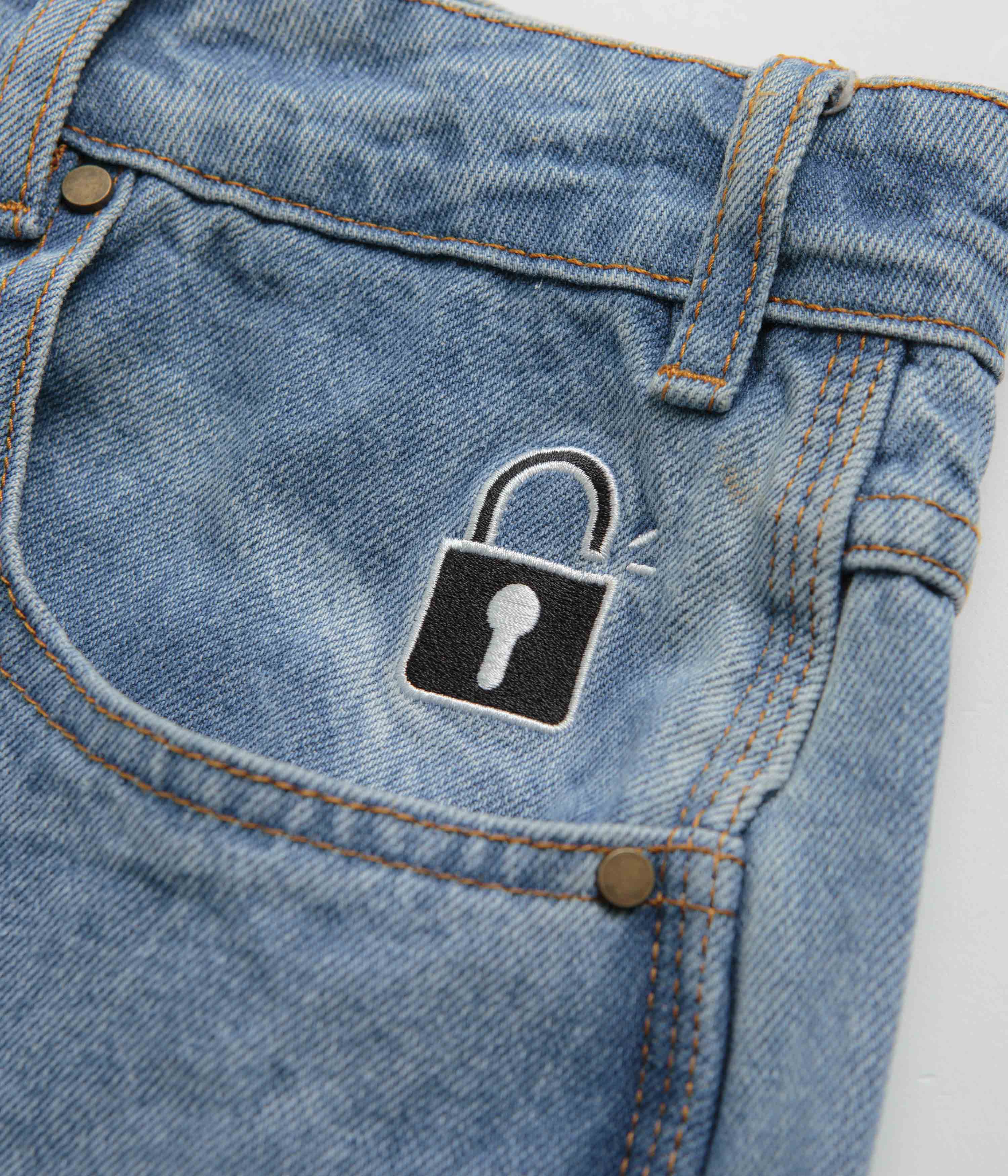 Butter Goods Lock Baggy Jeans - Stunning Light Indigo