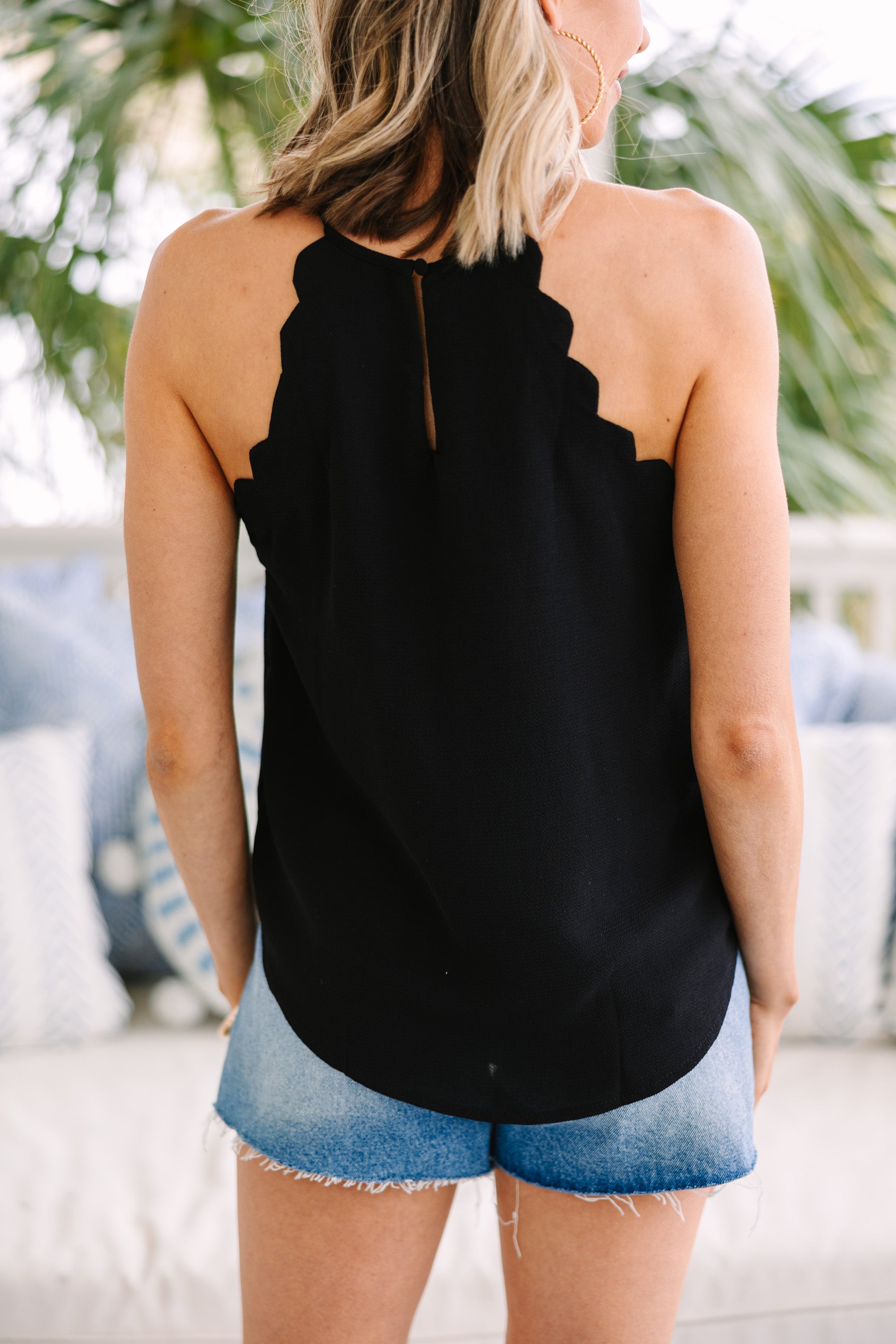 Stunning Good News Black Scalloped Tank - A Chic Wardrobe Essential