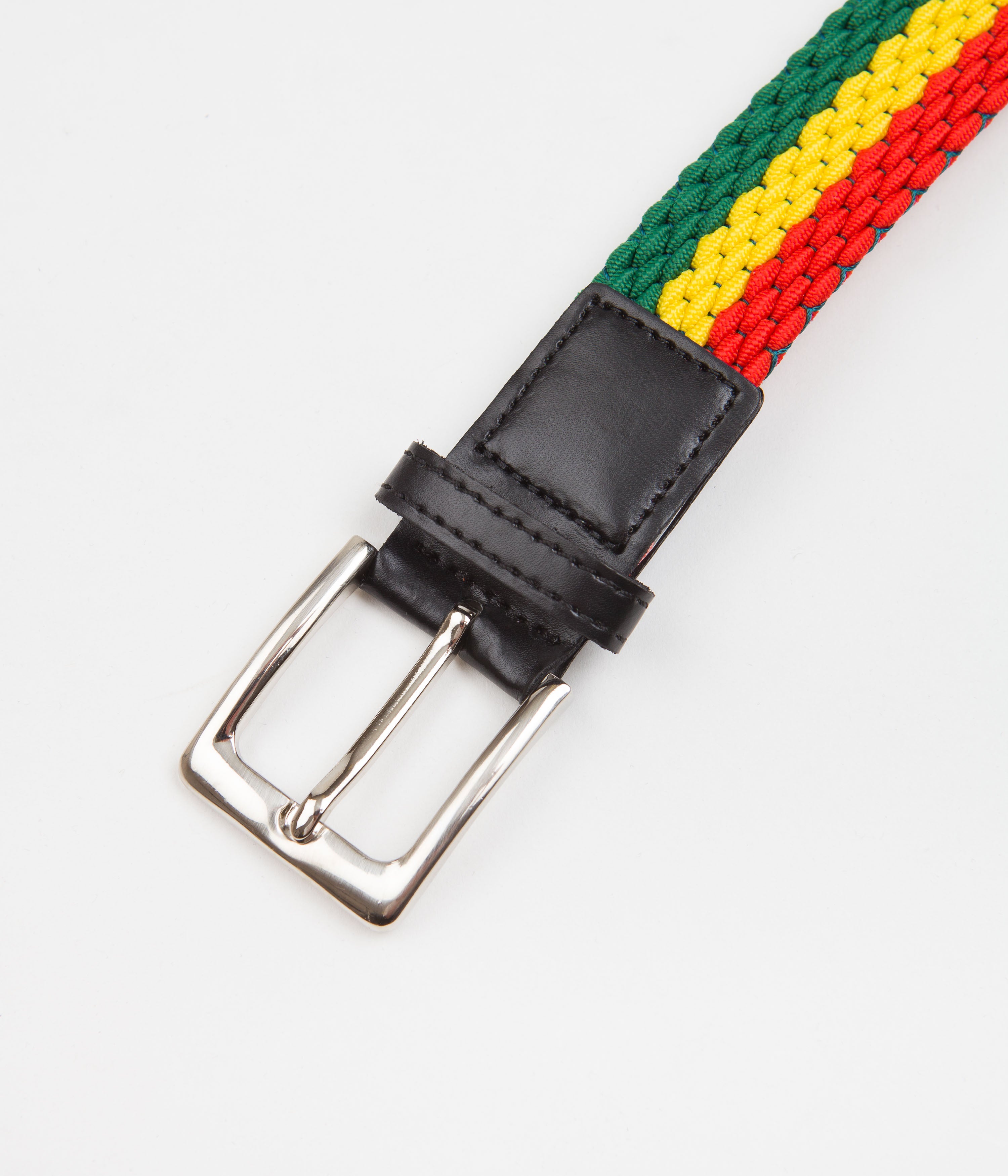 Butter Goods Vibrant Braided Belt - Green, Yellow & Red