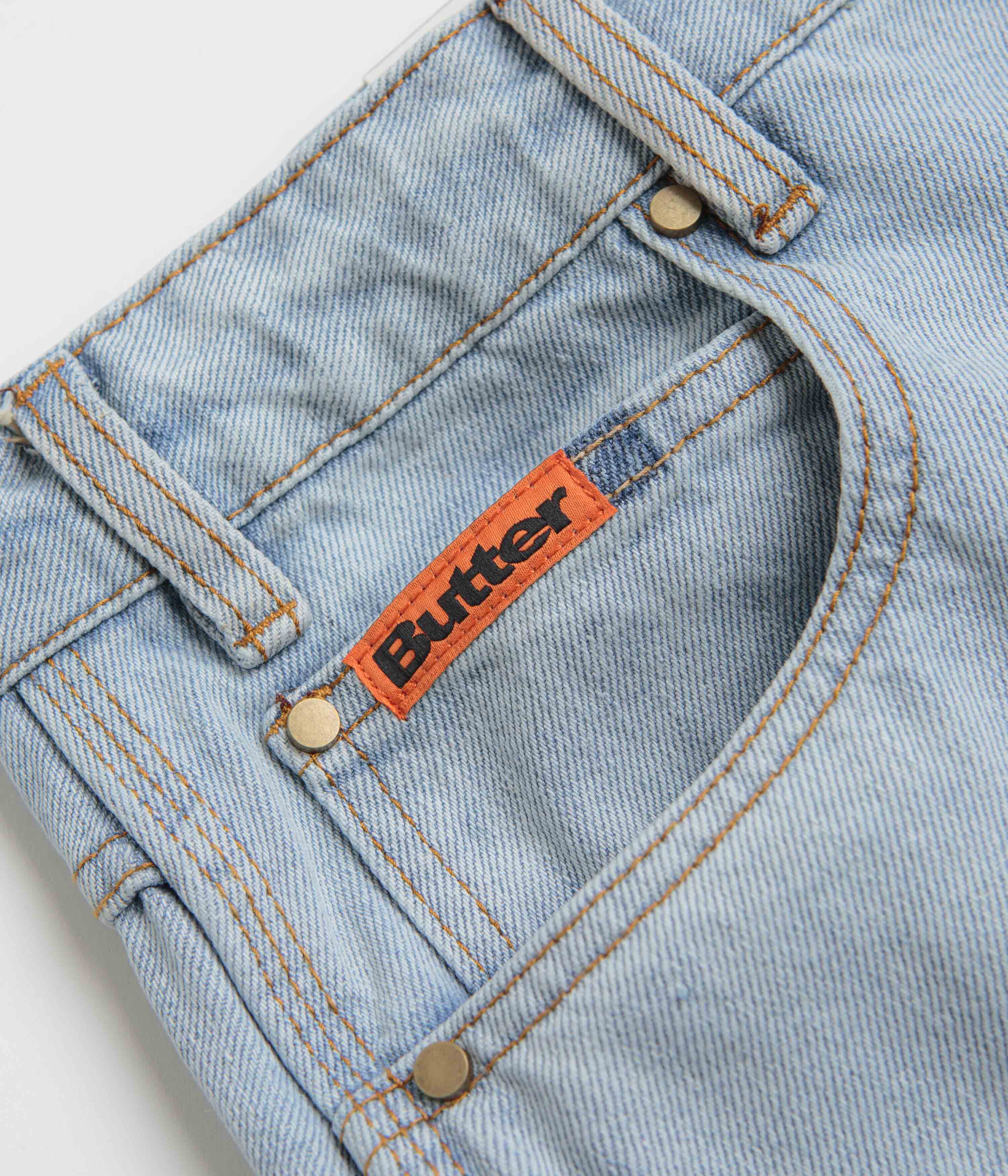 Butter Goods Stylish Light Blue Baggy Denim Shorts