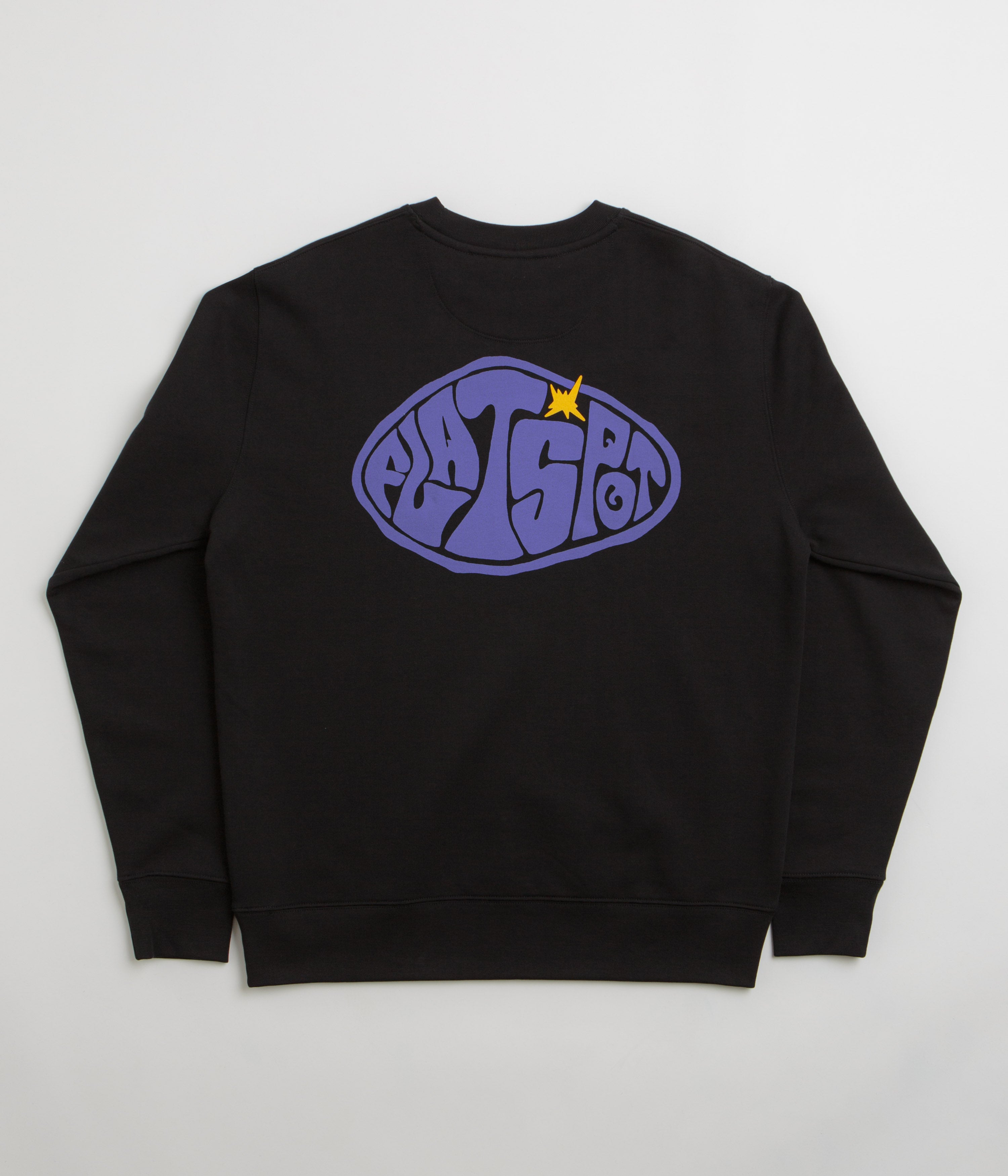 Stylish Black Flatspot Hole Crewneck Sweatshirt - Must-Have!