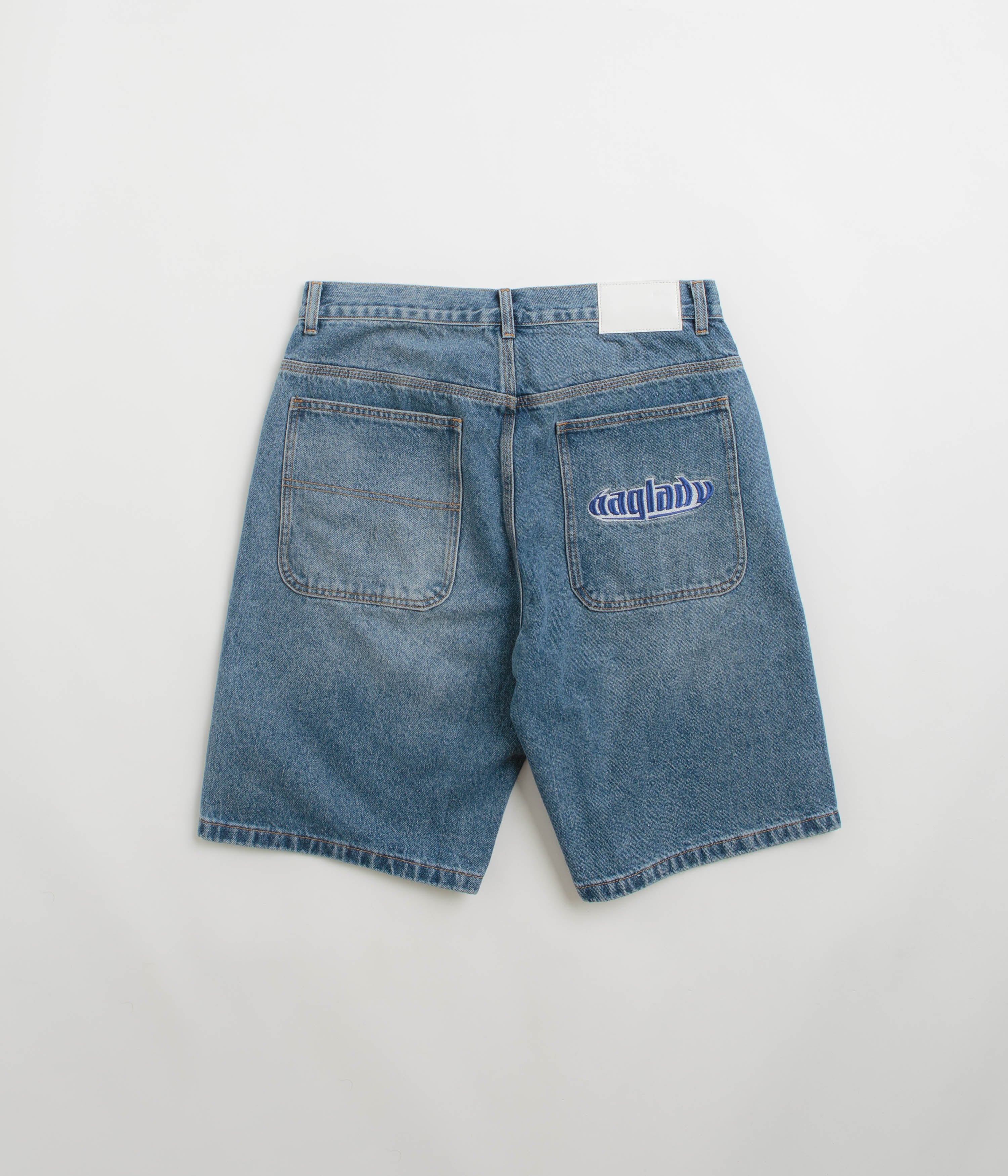 Baglady Acid Wash Warp Denim Shorts - A Trendy Unisex Must-Have