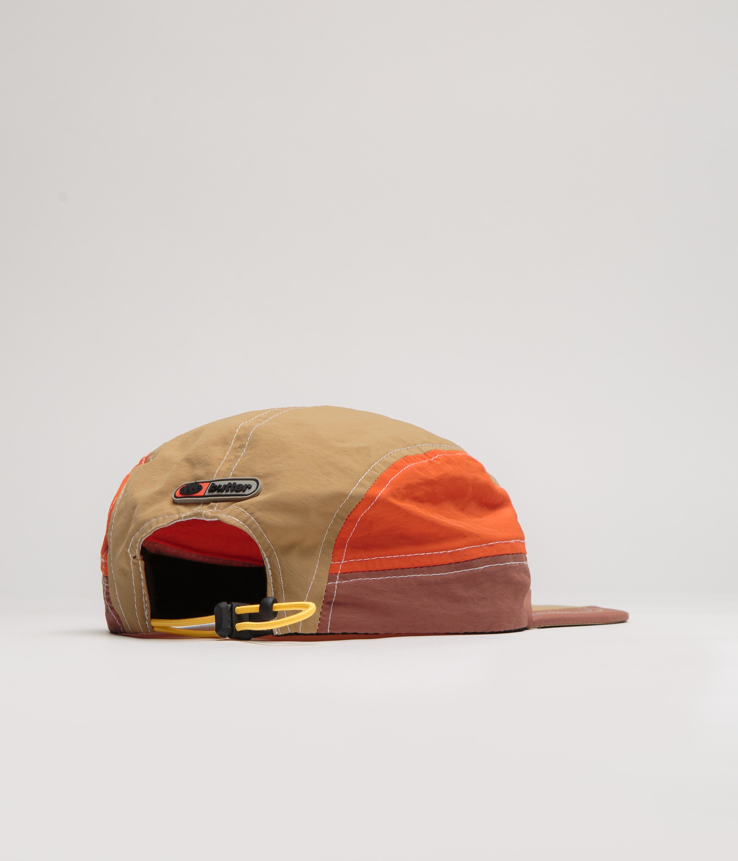 Butter Goods Stream 4 Panel Cap - Stunning Khaki / Citrus