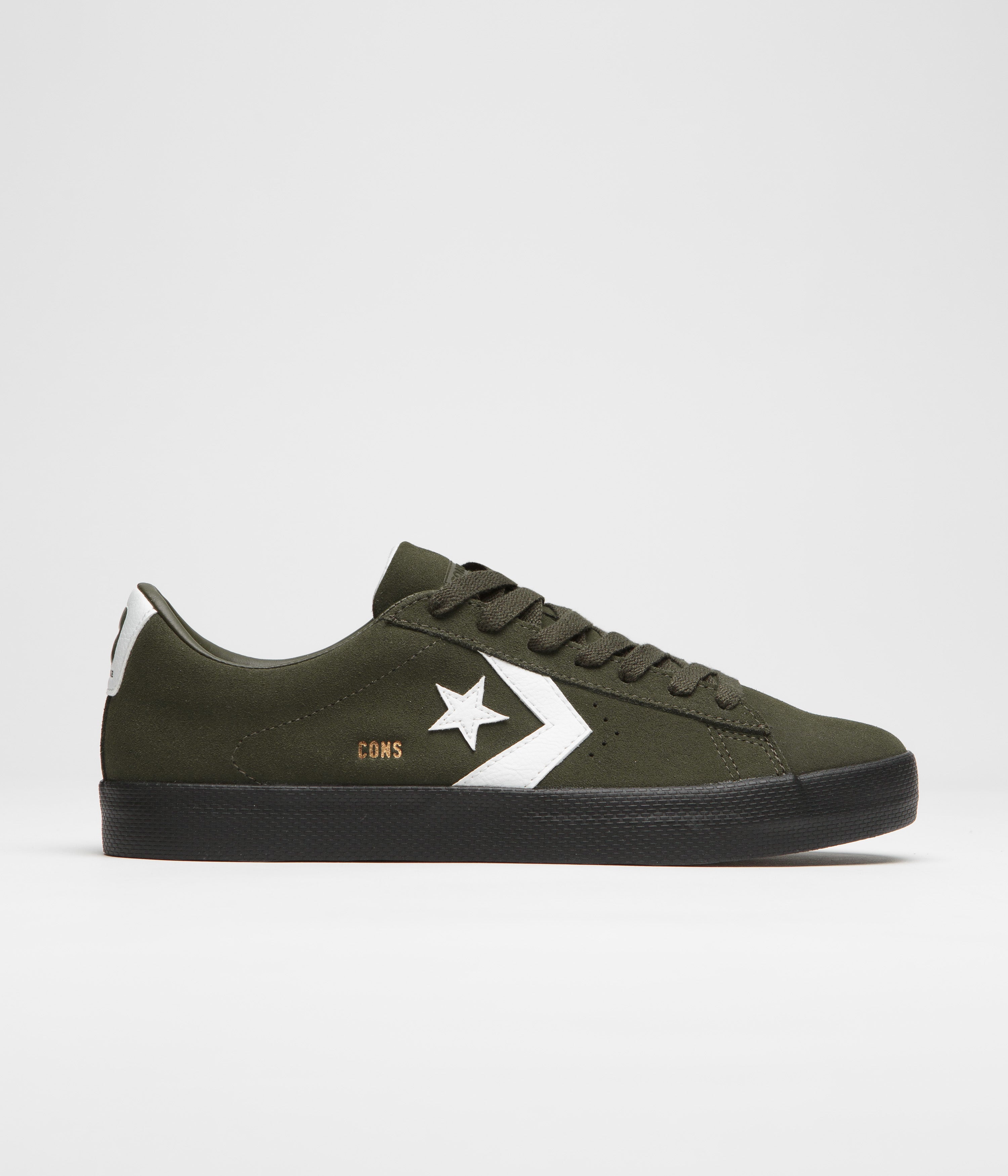 Converse Pro Leather Fall Tone Skate Shoes - Forest Shelter, White & Black