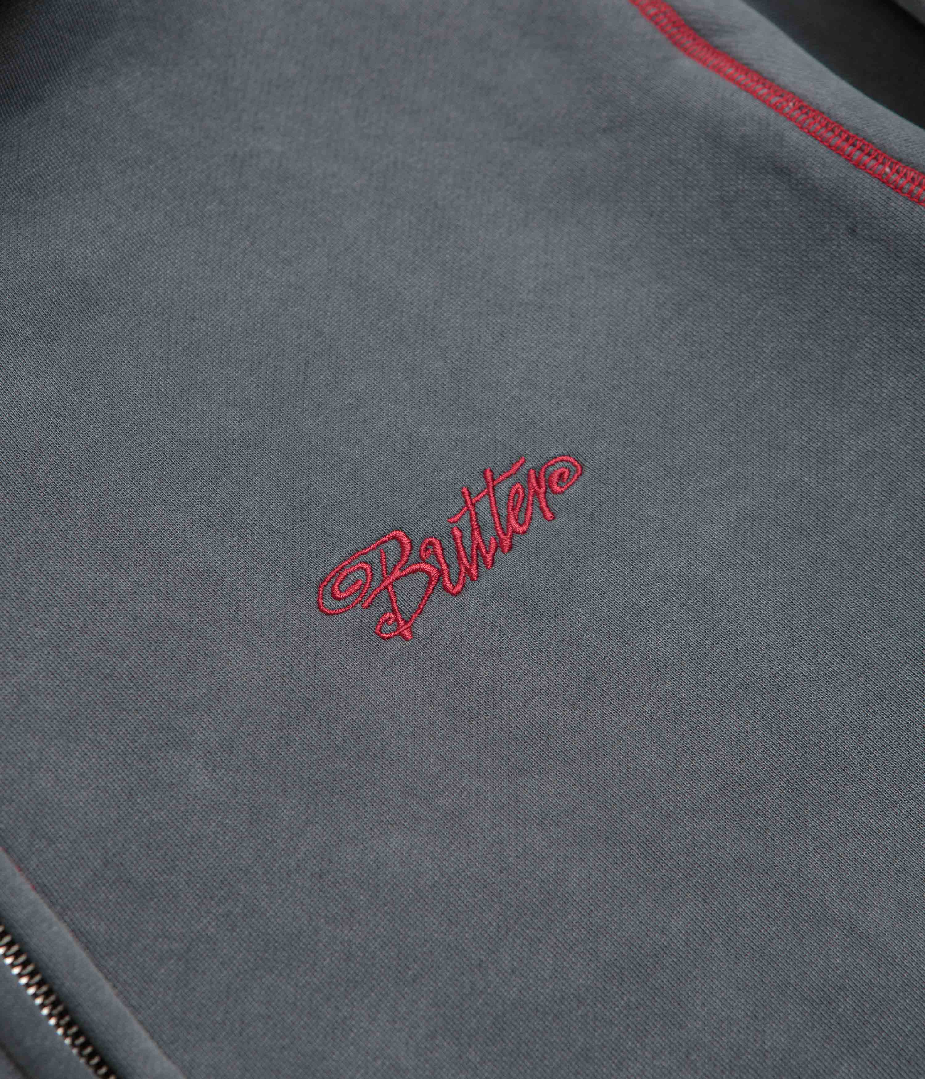 Butter Goods Jive Zip-Thru Hoodie - Stunning Washed Black