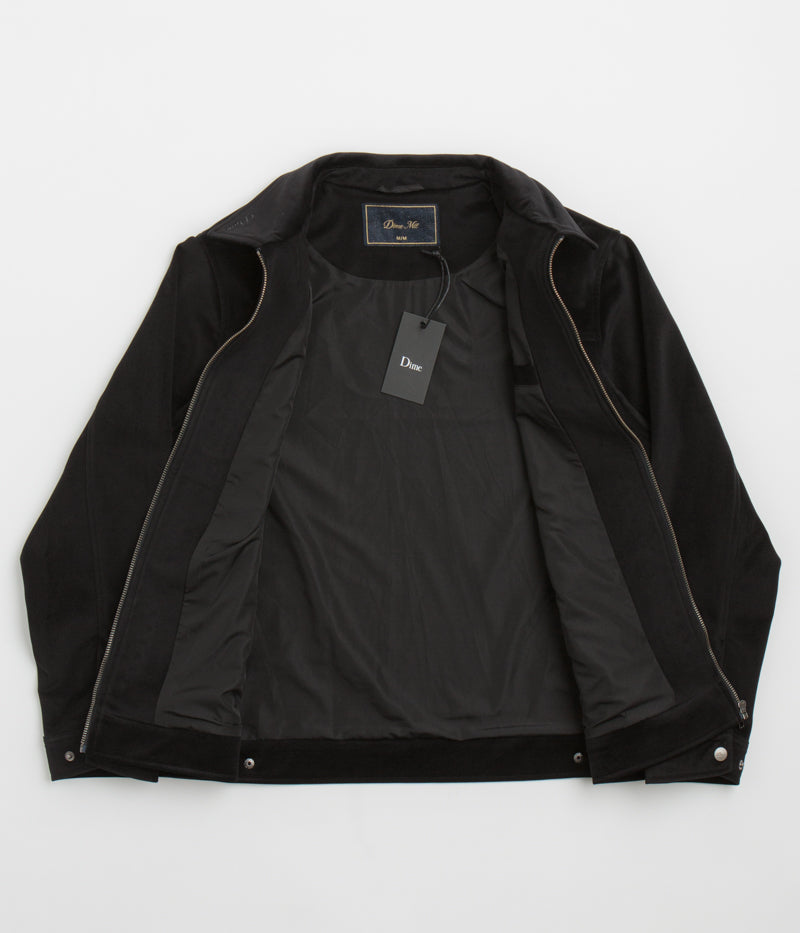 Stylish Dime Corduroy Zip Jacket - Timeless Black