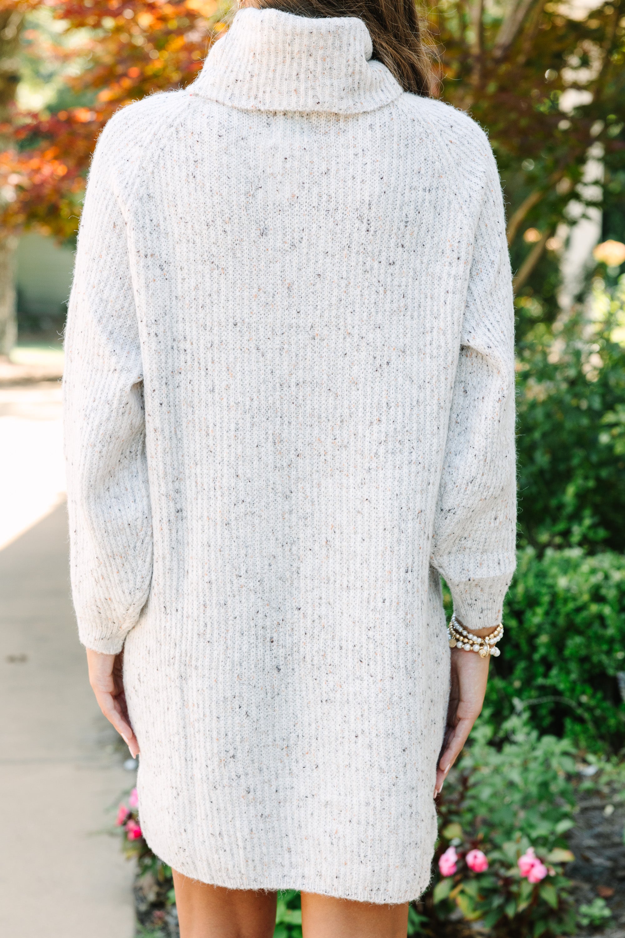 Feeling It Ivory White Turtleneck Sweater Dress - Cozy and Stylish
