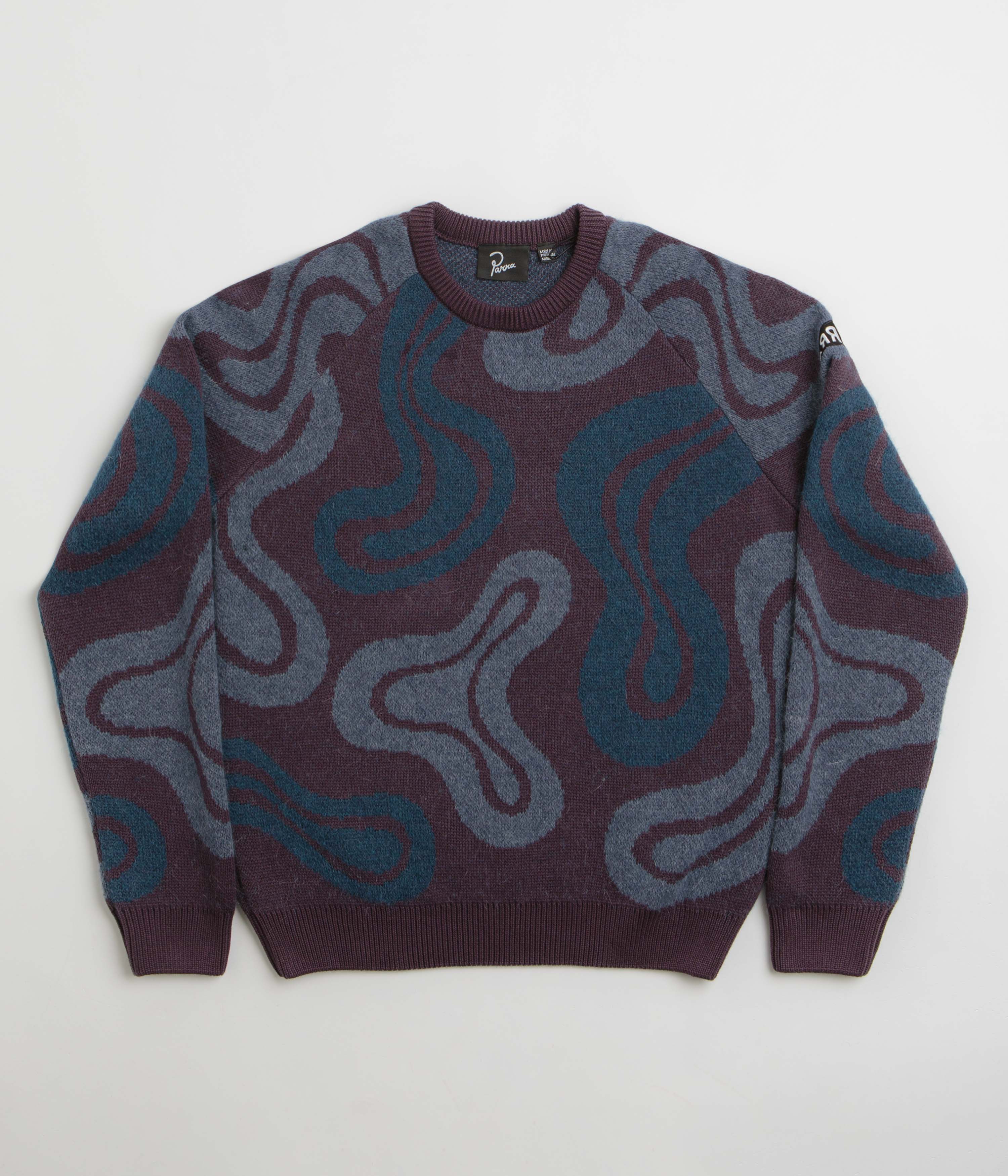 by Parra's Stunning Dark Mahogany Stupid Lava Lamp Knitted Sweatshirt