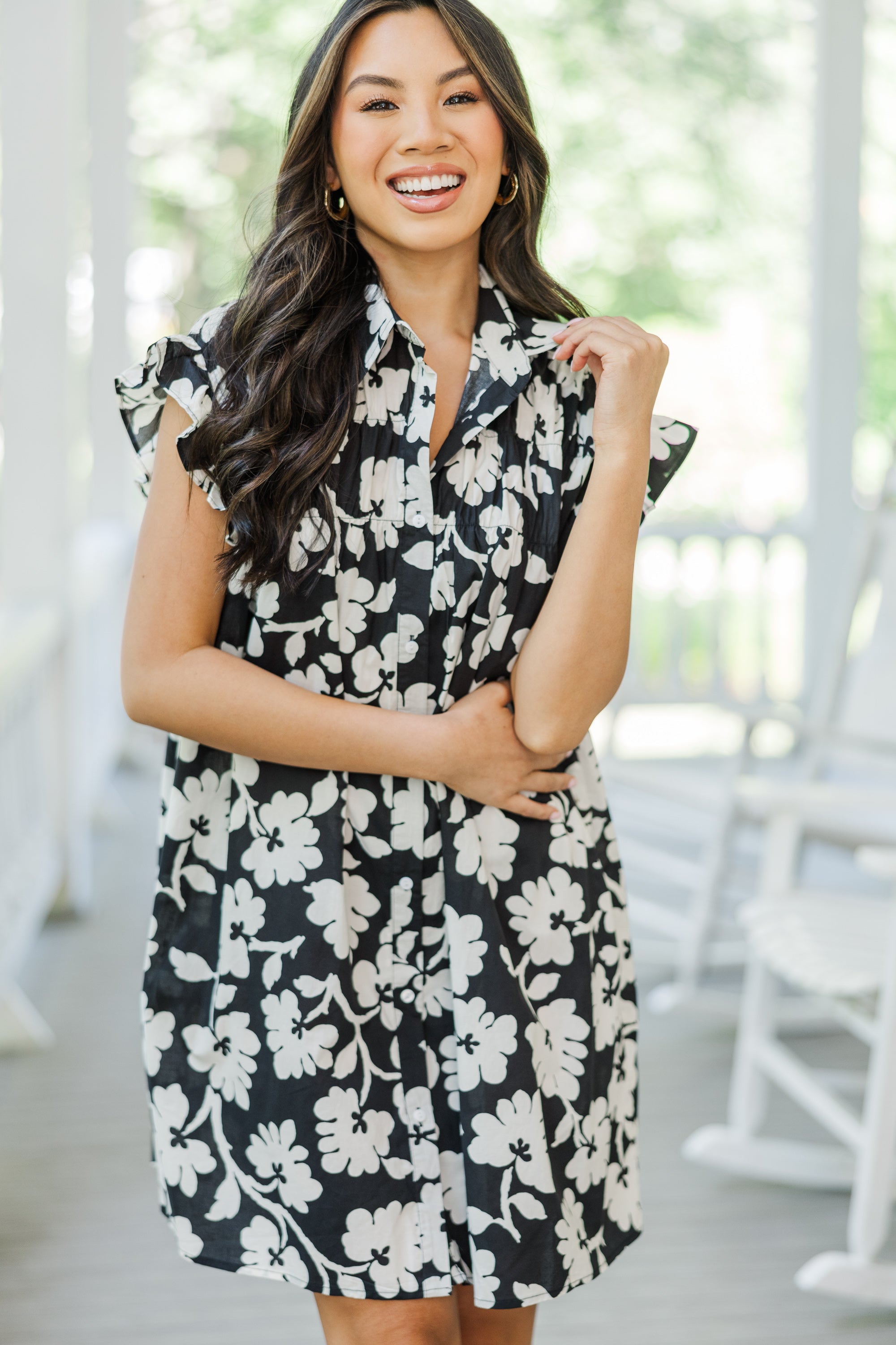 Enchanting Black Floral Babydoll Dress - A Must-Have!