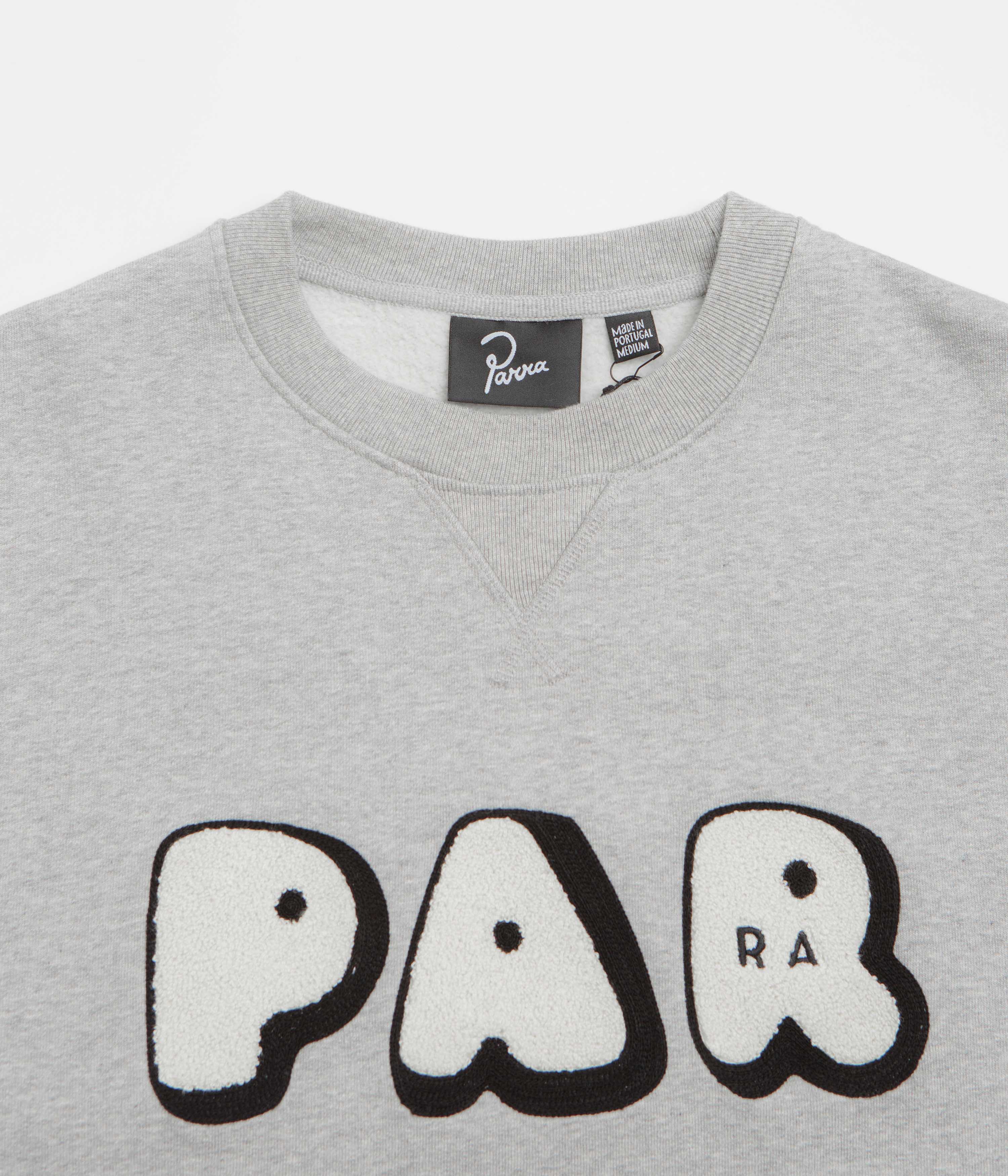 by Parra's Stunning Heather Grey Rounded Par Crewneck Sweatshirt