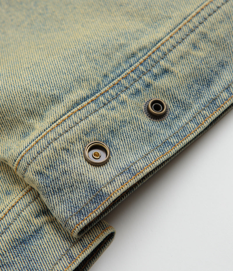 Dime Dipped Sandblasted Indigo Denim Jacket - A Stylish Workwear Gem