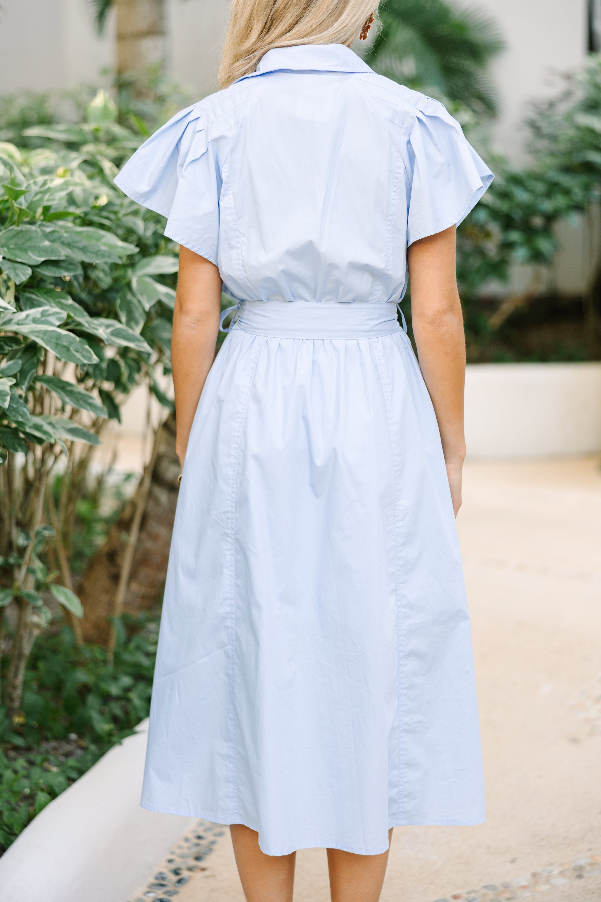 Enchanting All In A Dream Light Blue Midi Dress