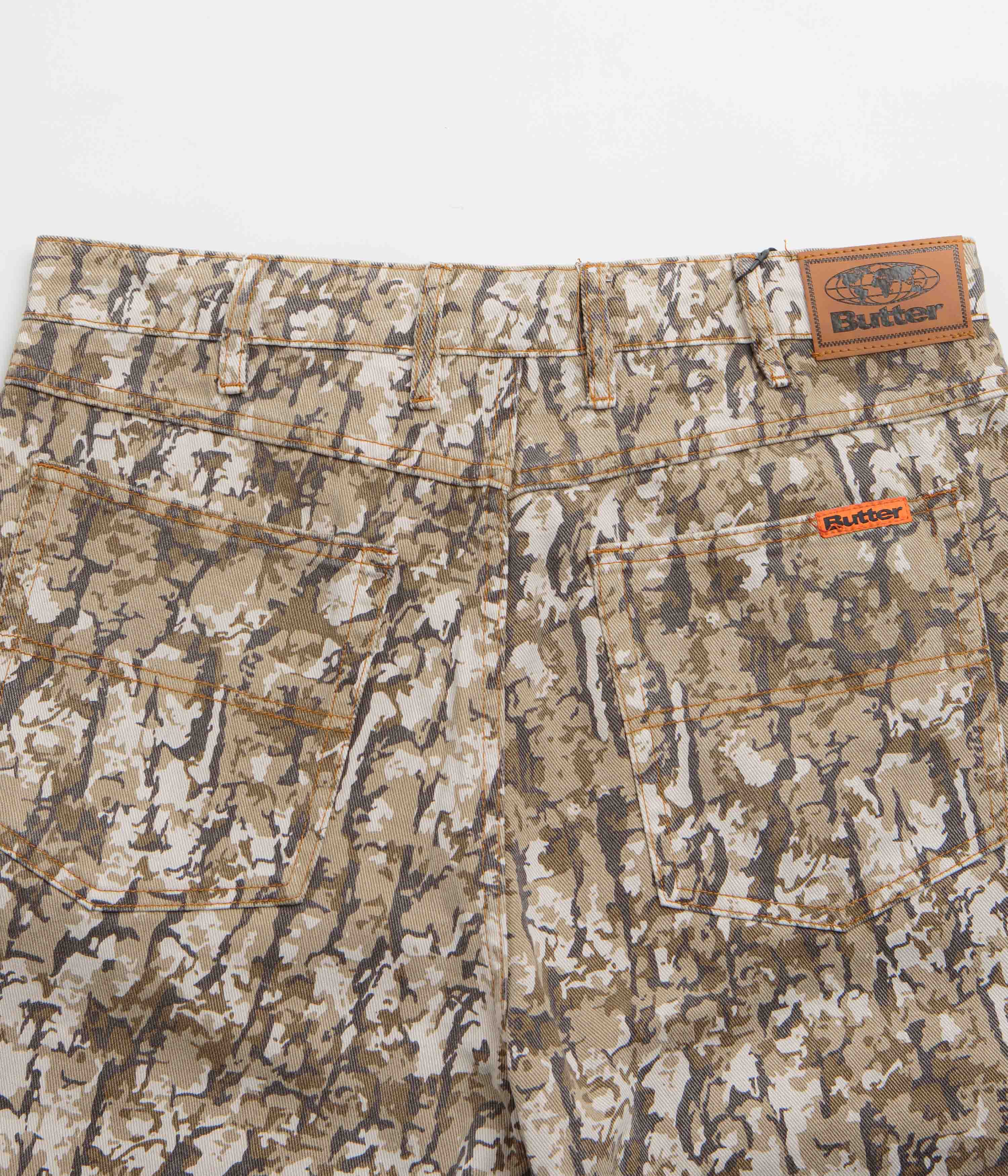 Butter Goods Tan Bark Camo Baggy Jeans - A Fashion Statement!