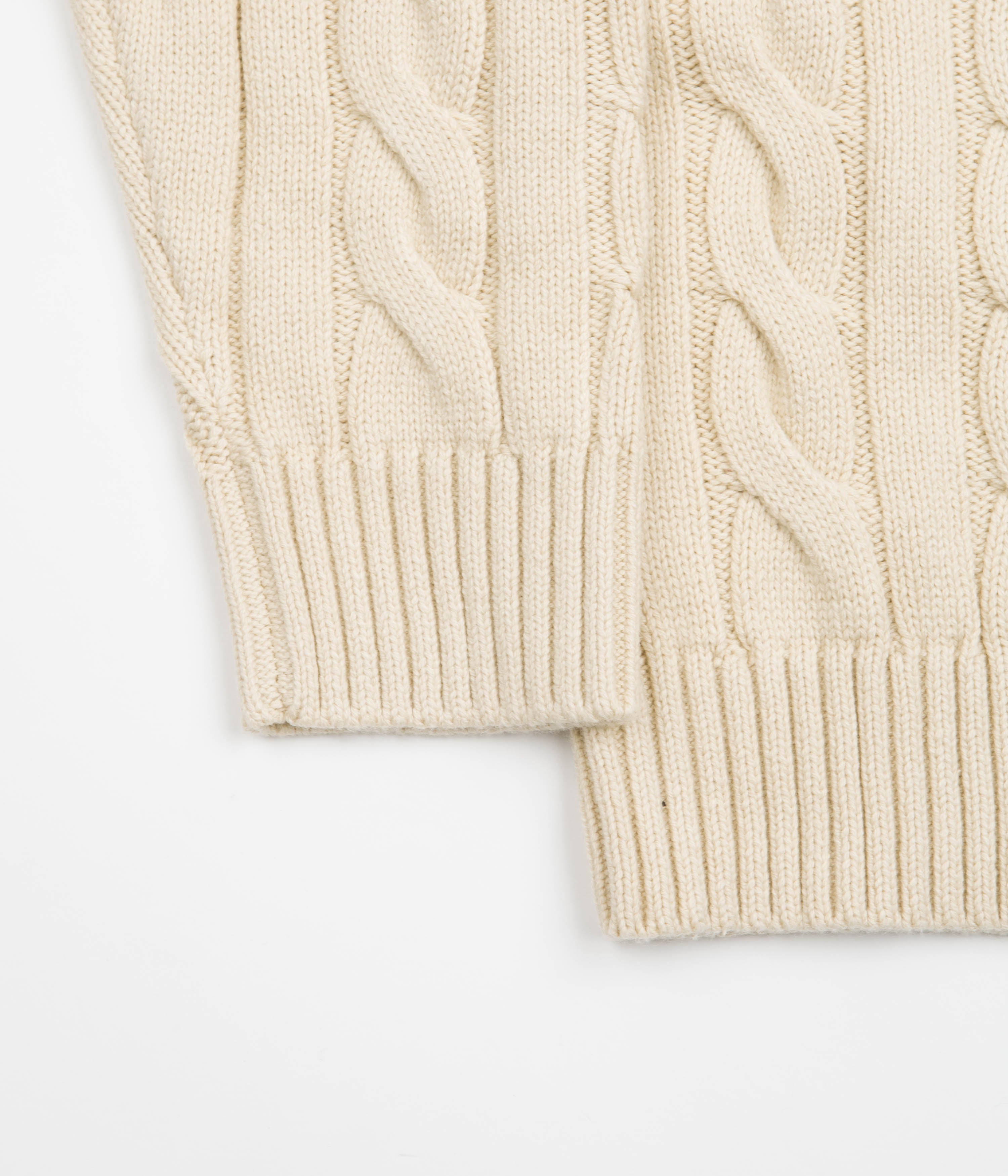 Butter Goods Bone Cable Knit Sweatshirt - Stylish and Vintage