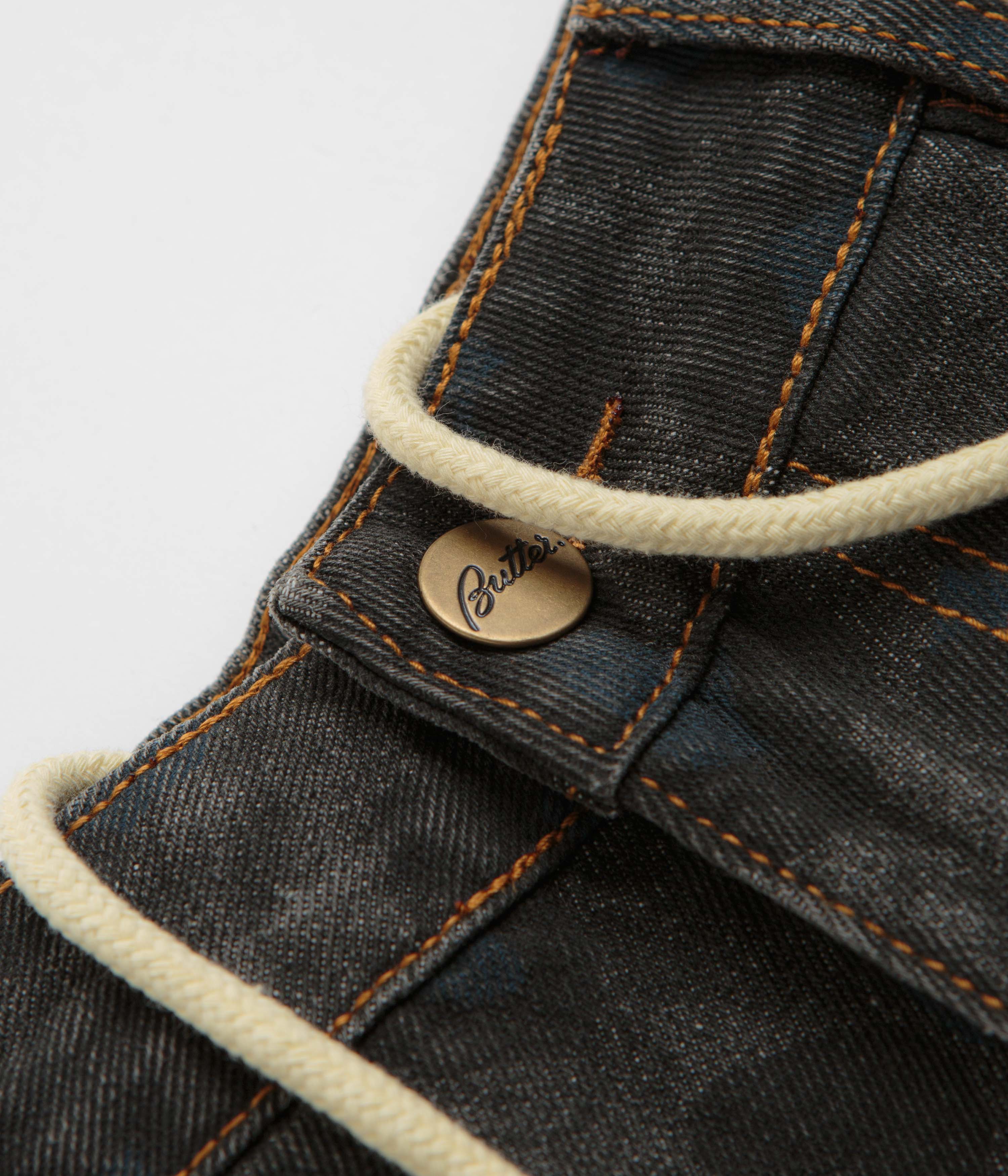 Butter Goods Black Leopard Print Denim Shorts - Irresistible Style!