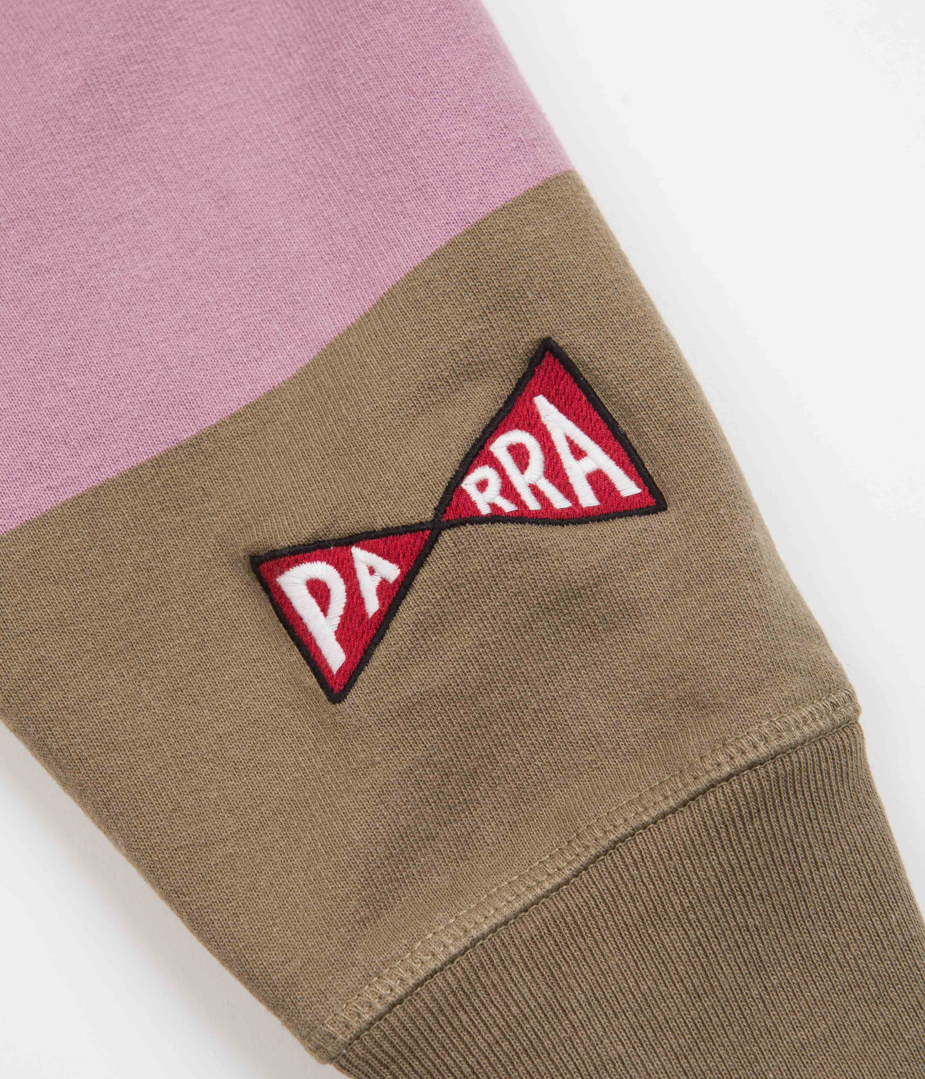 by Parra Lavender 1/2 Zip Striped Sweatshirt - A Fashion Statement!