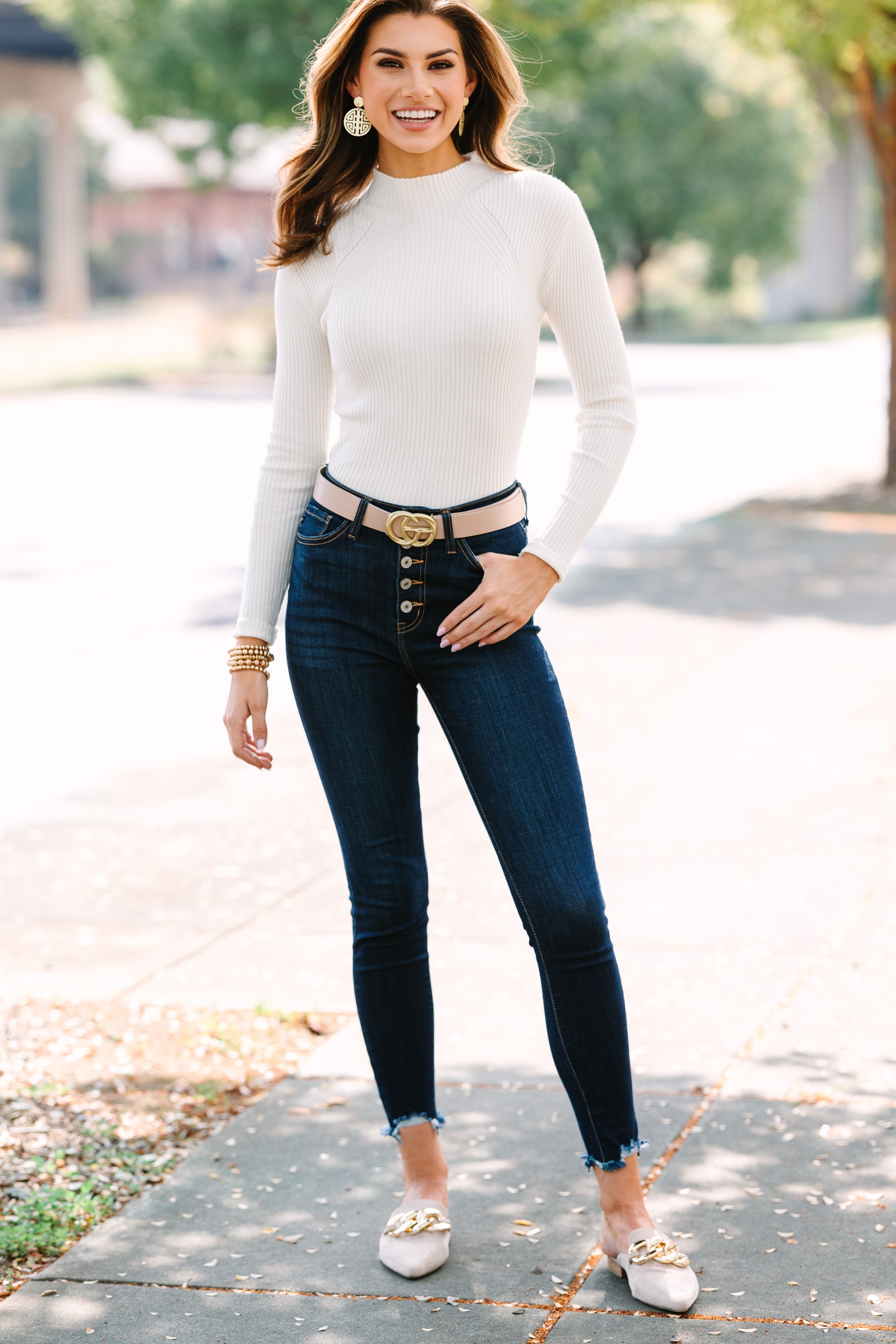 Be Your Best Fall & Winter Ivory White Top