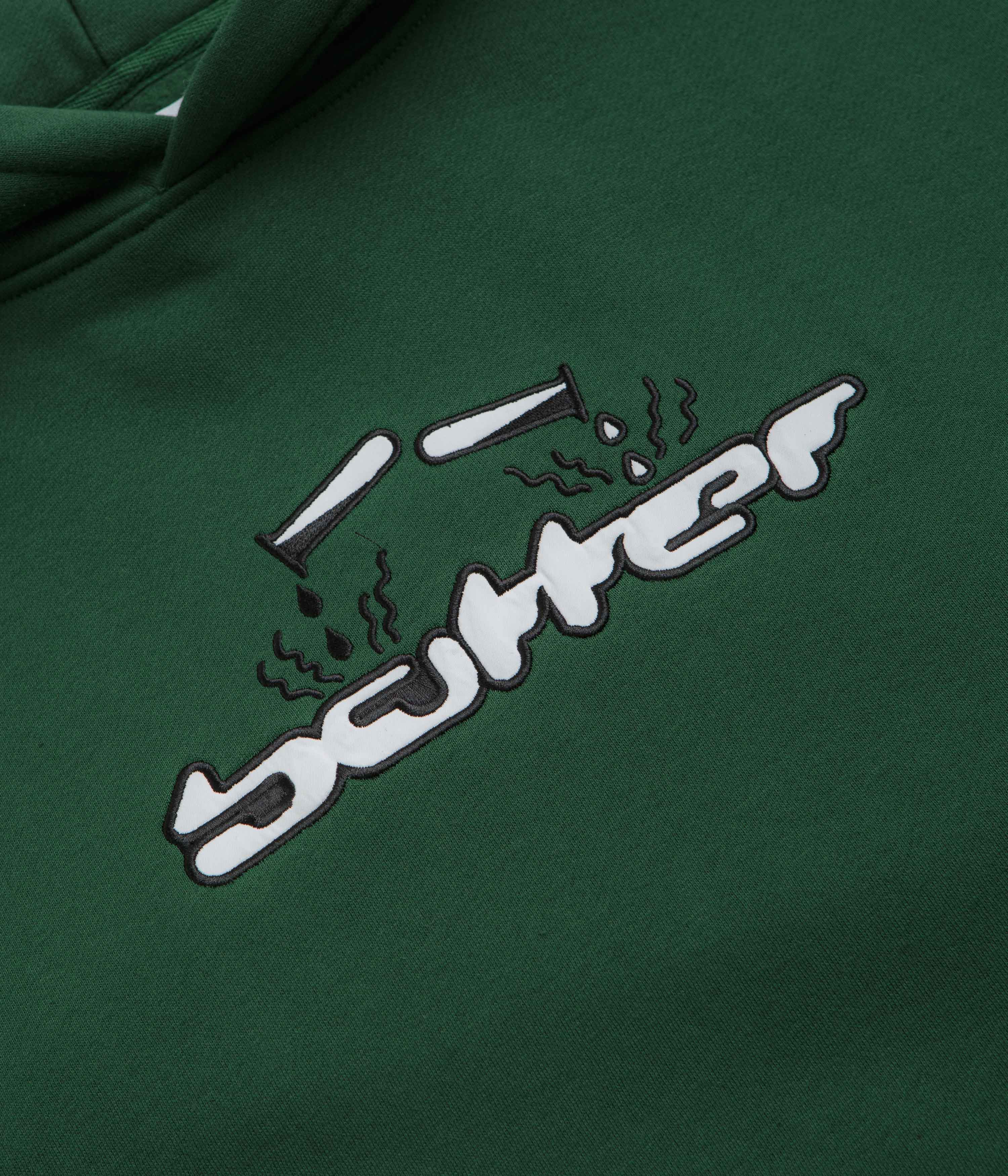 Butter Goods Forest Green Corrosive Applique Hoodie - A Must-Have!